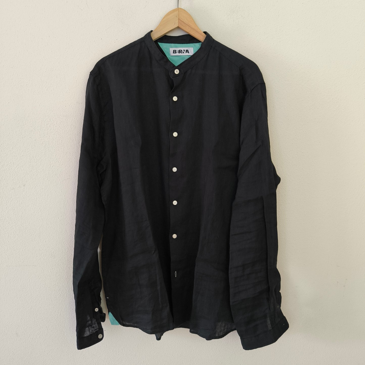 Camicia in lino Berna nero XXL