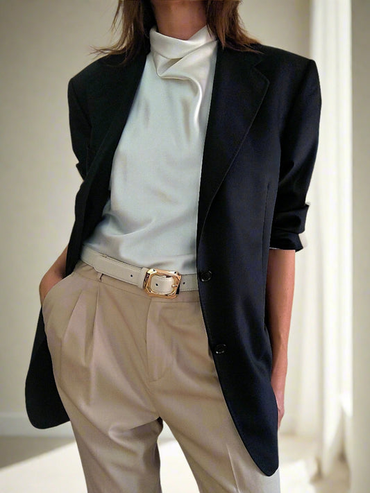 Blazer unisex nero Micheli Super 100's merino Extrafine
