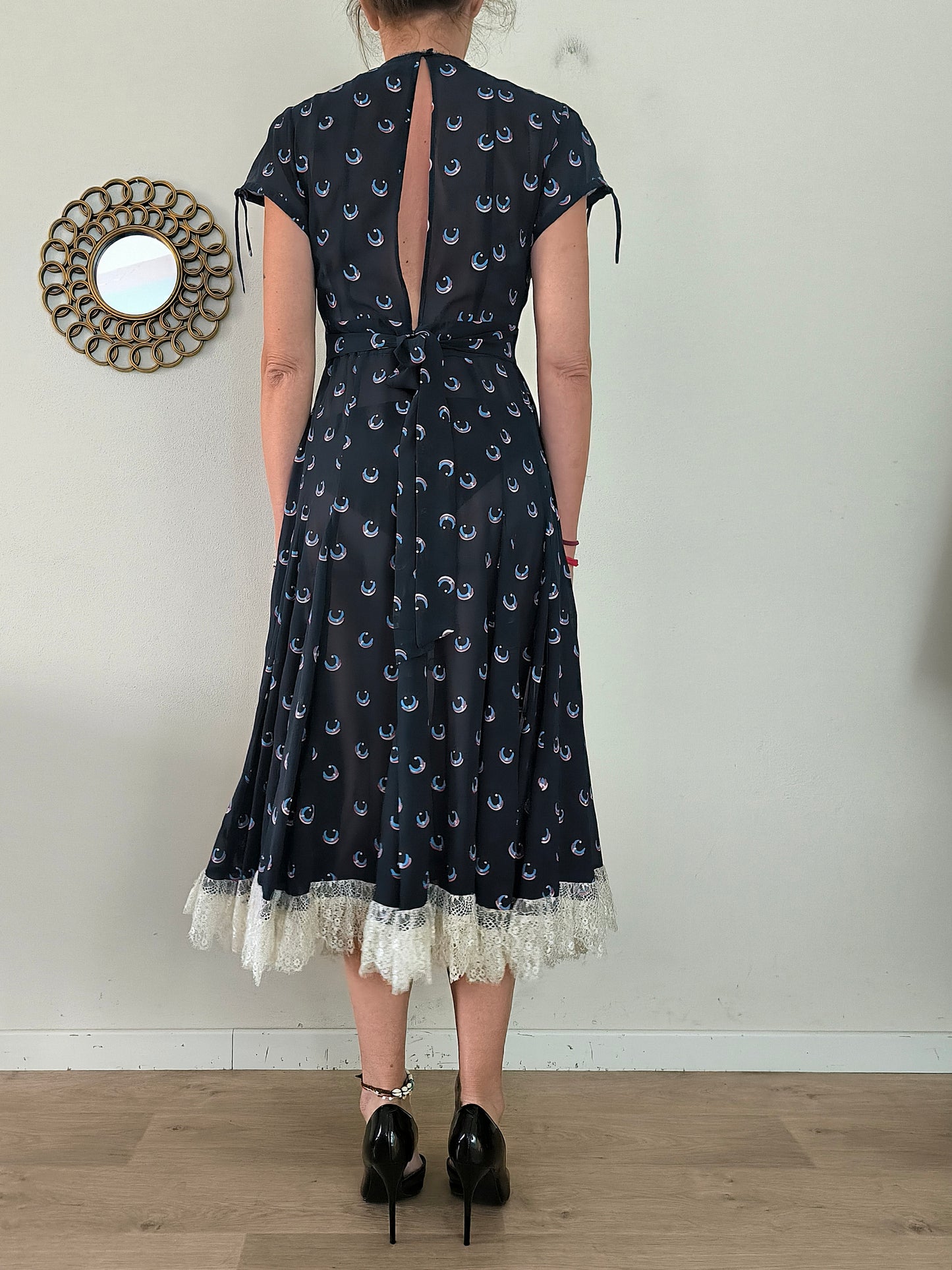 Maxi abito vintage fantasia