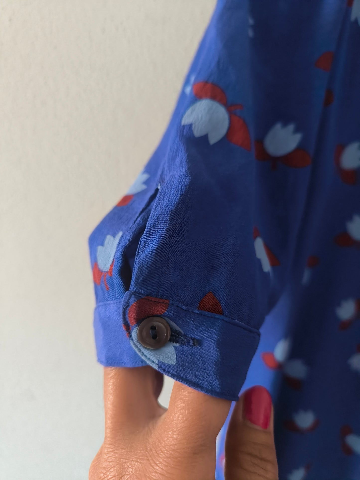 Camicetta seta blu