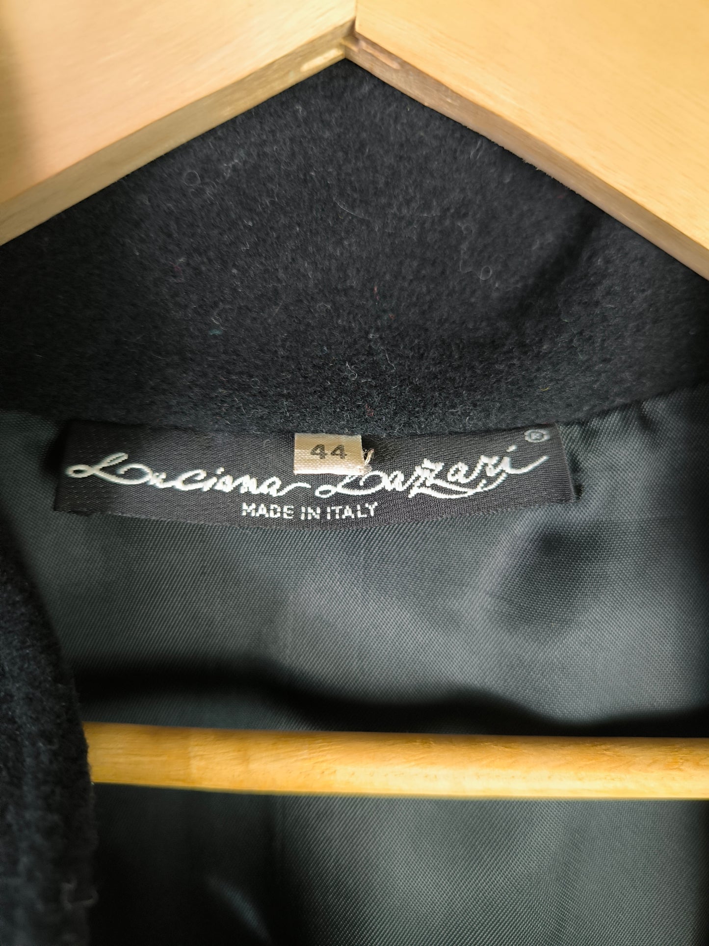 Cappotto Luciana Lazzari in lana e cashmere nero tg L