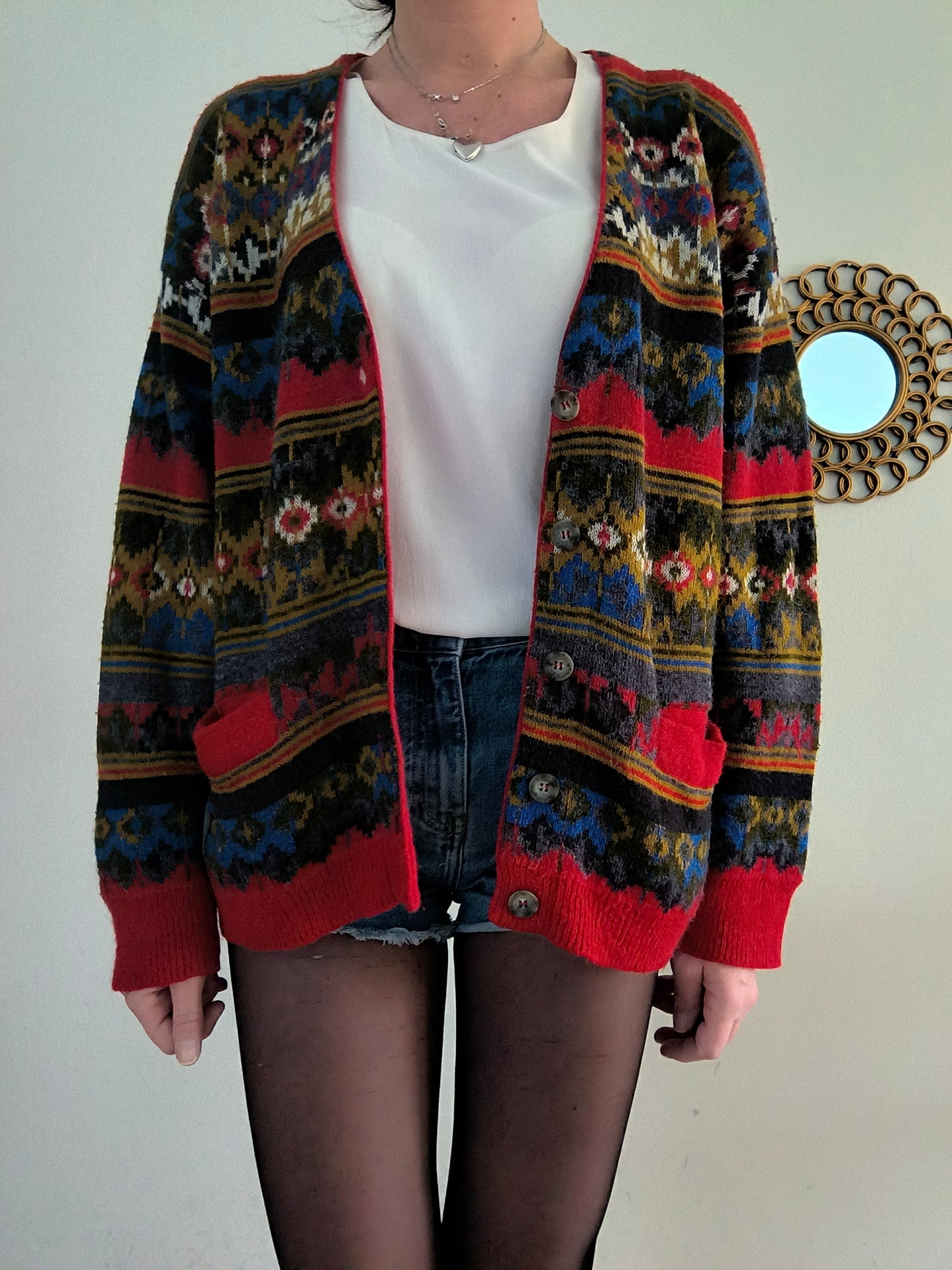 Cardigan vintage in lana alpaca