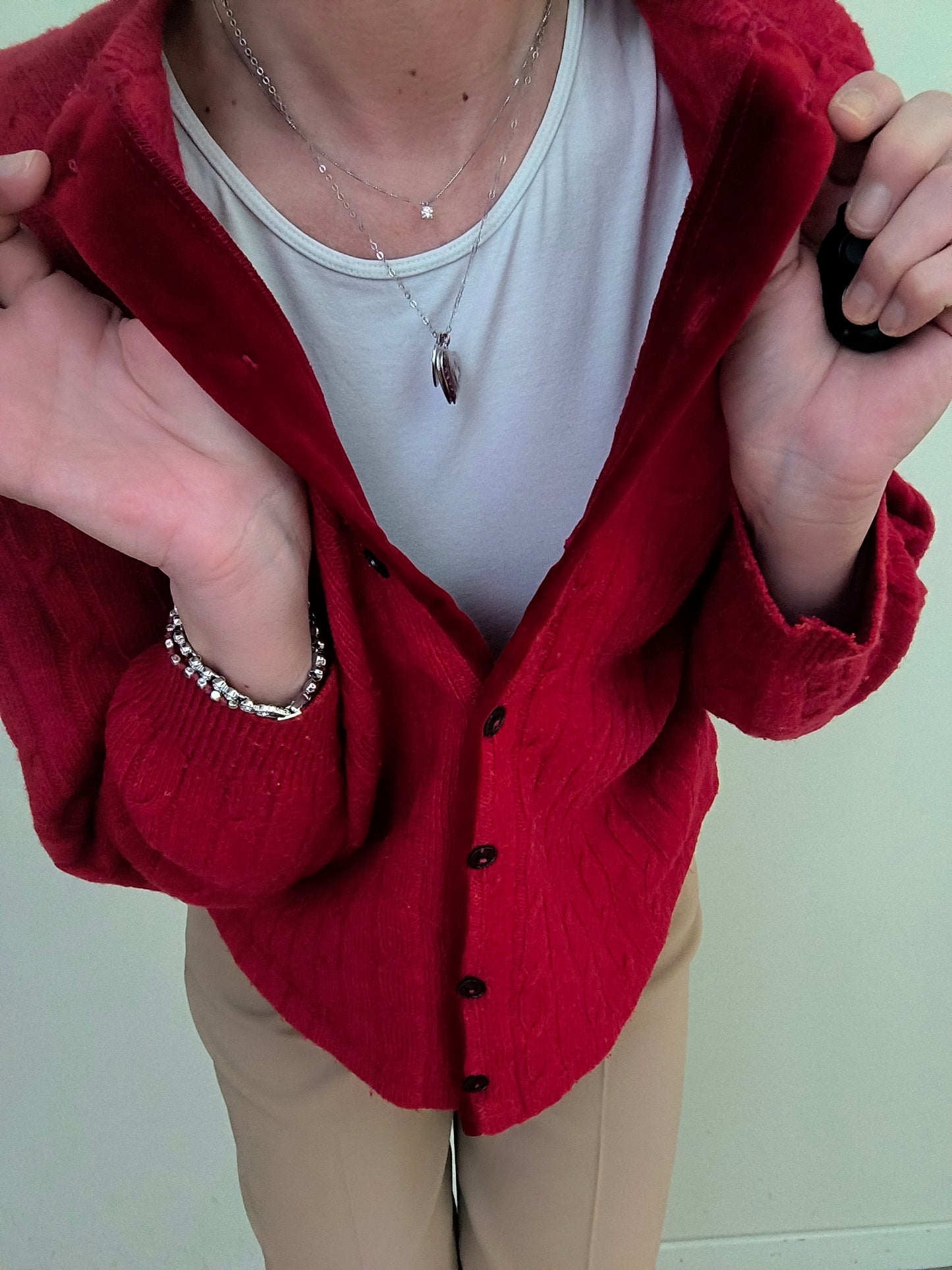 Cardigan Les Copains magenta