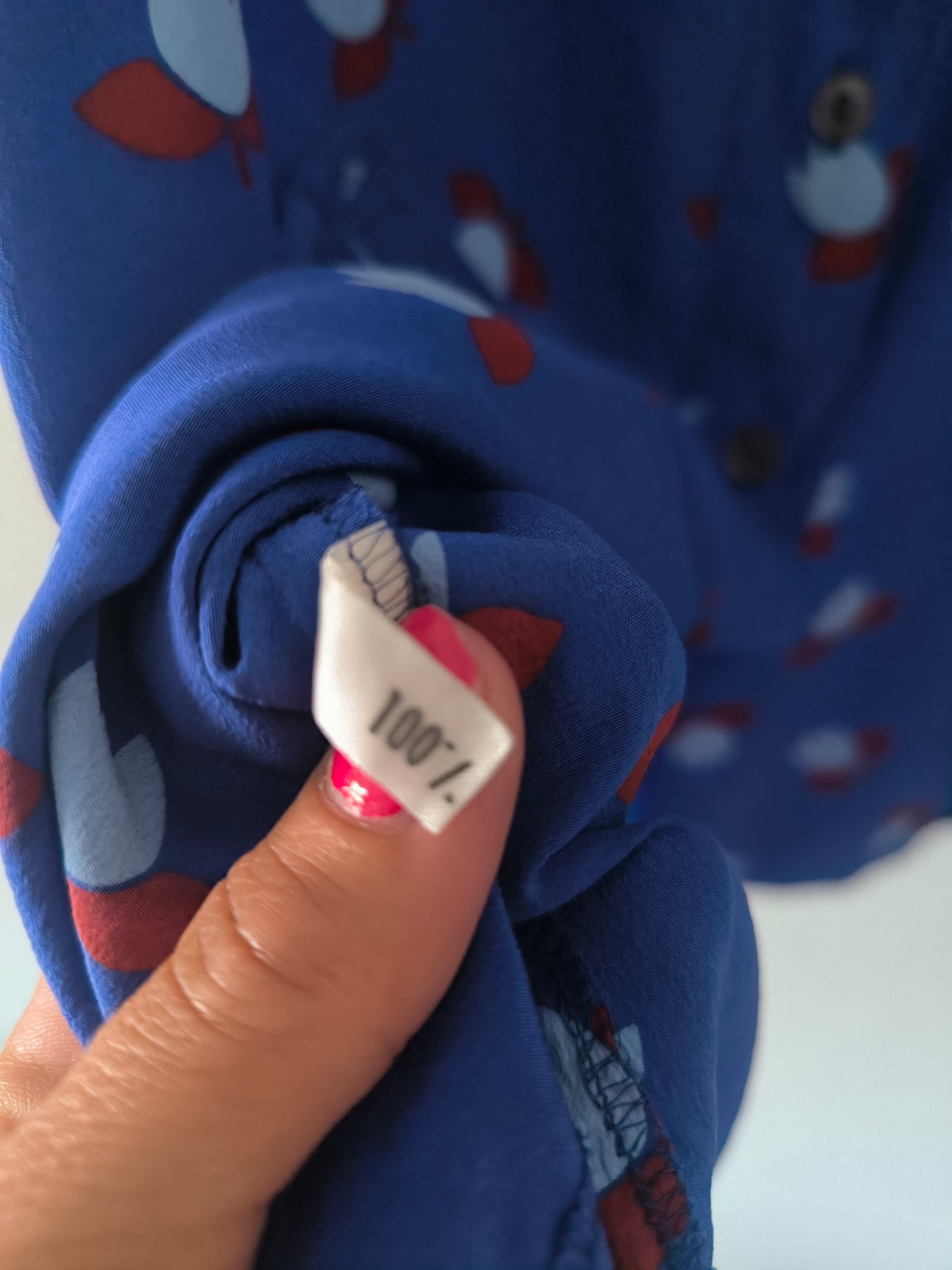 Camicetta seta blu