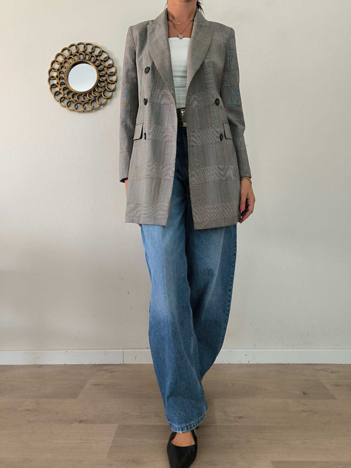 Blazer doppiopetto in Principe di Galles Max Mara
