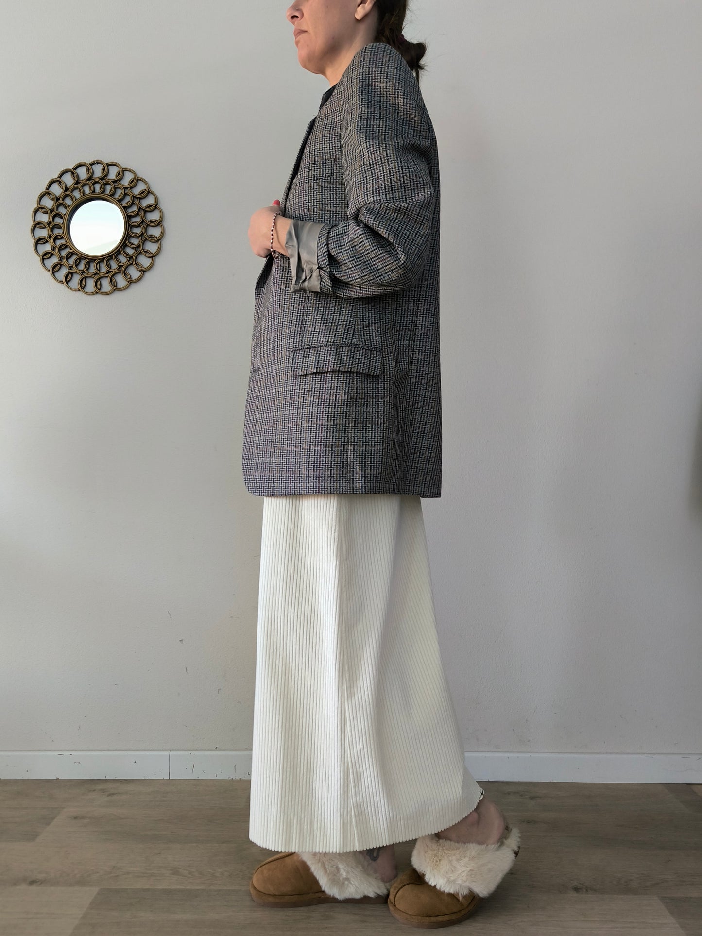 Blazer Lebole fantasia tetris su base grigia