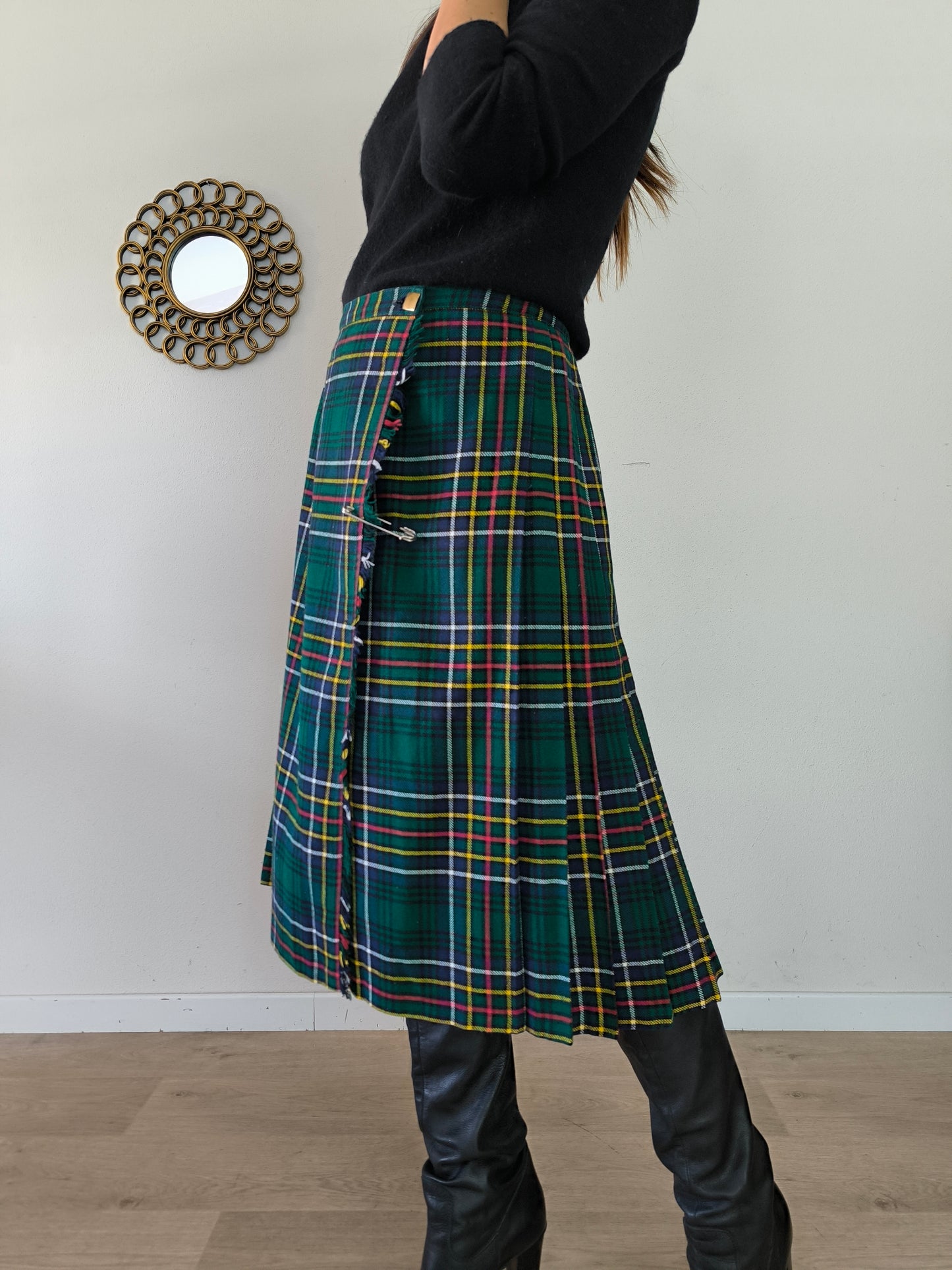Gonna tartan verde