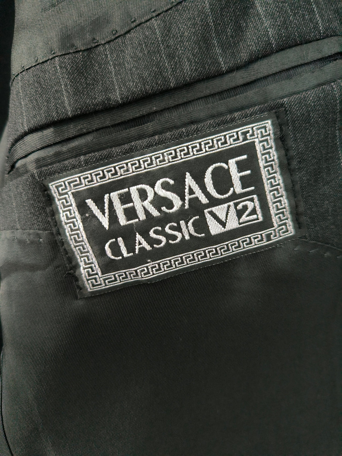 Blazer maschile/unisex Versace gessato antracite