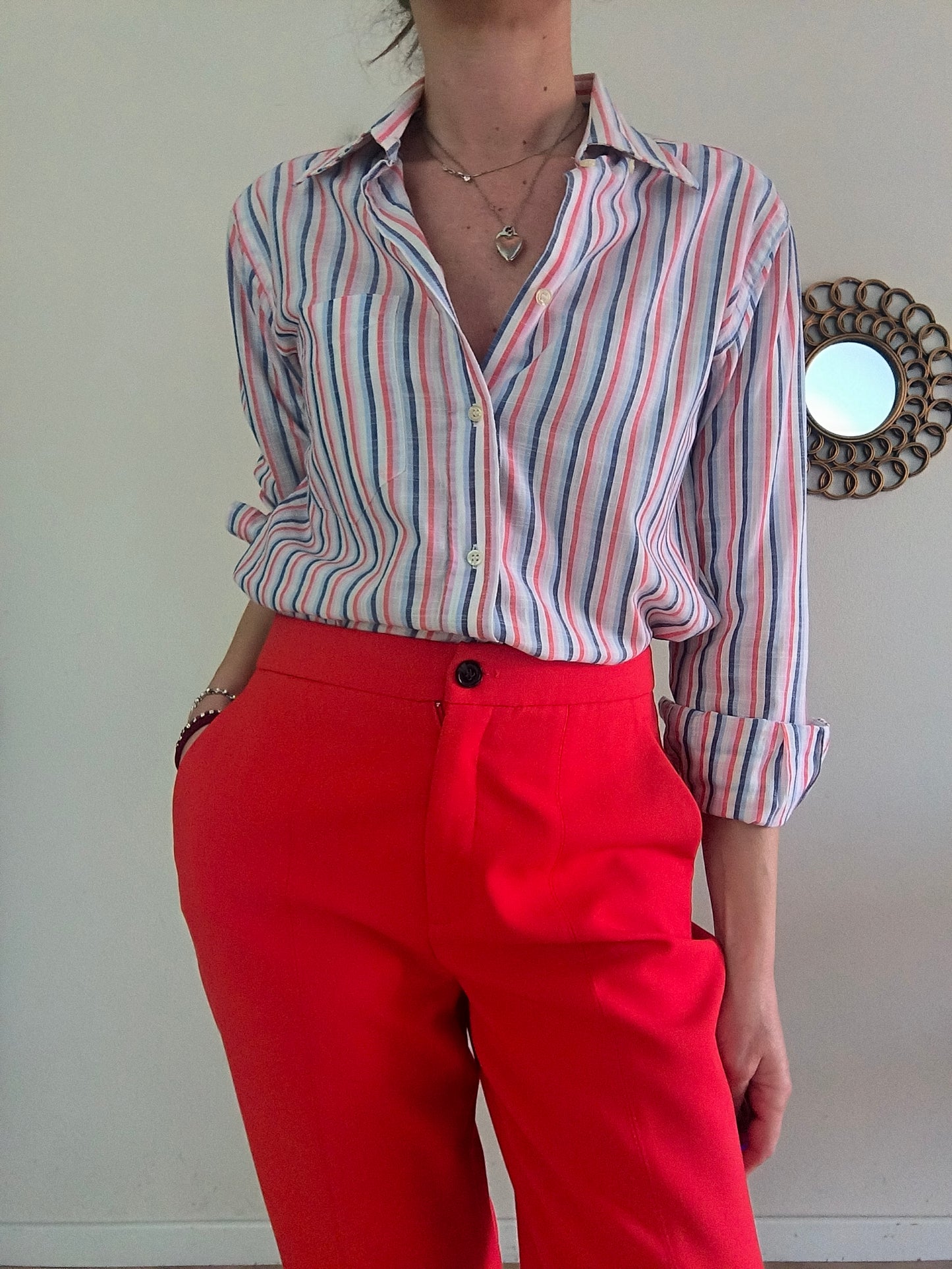 Pantalone corallo Sisley