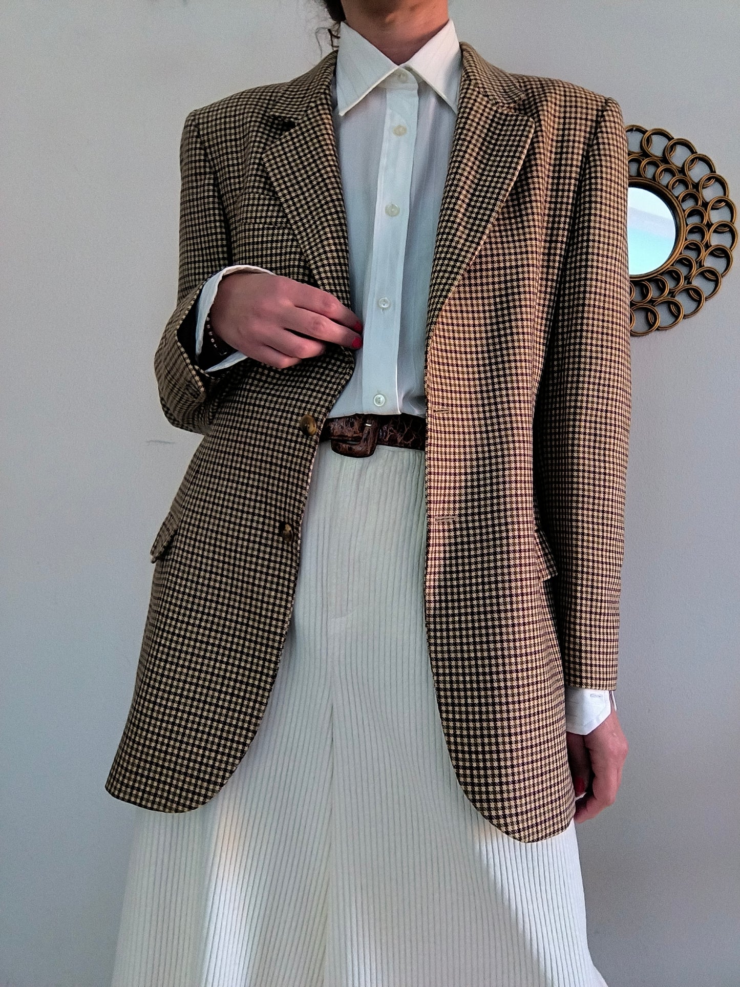 Blazer femminile gingham Pura lana