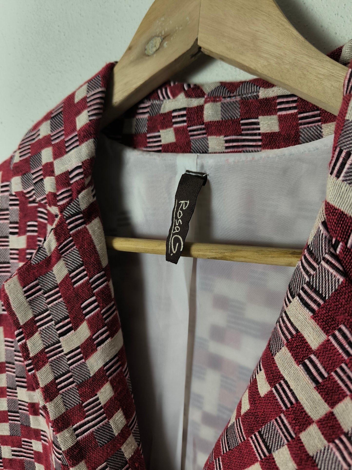 Kimono mattoncini rosso bianco
