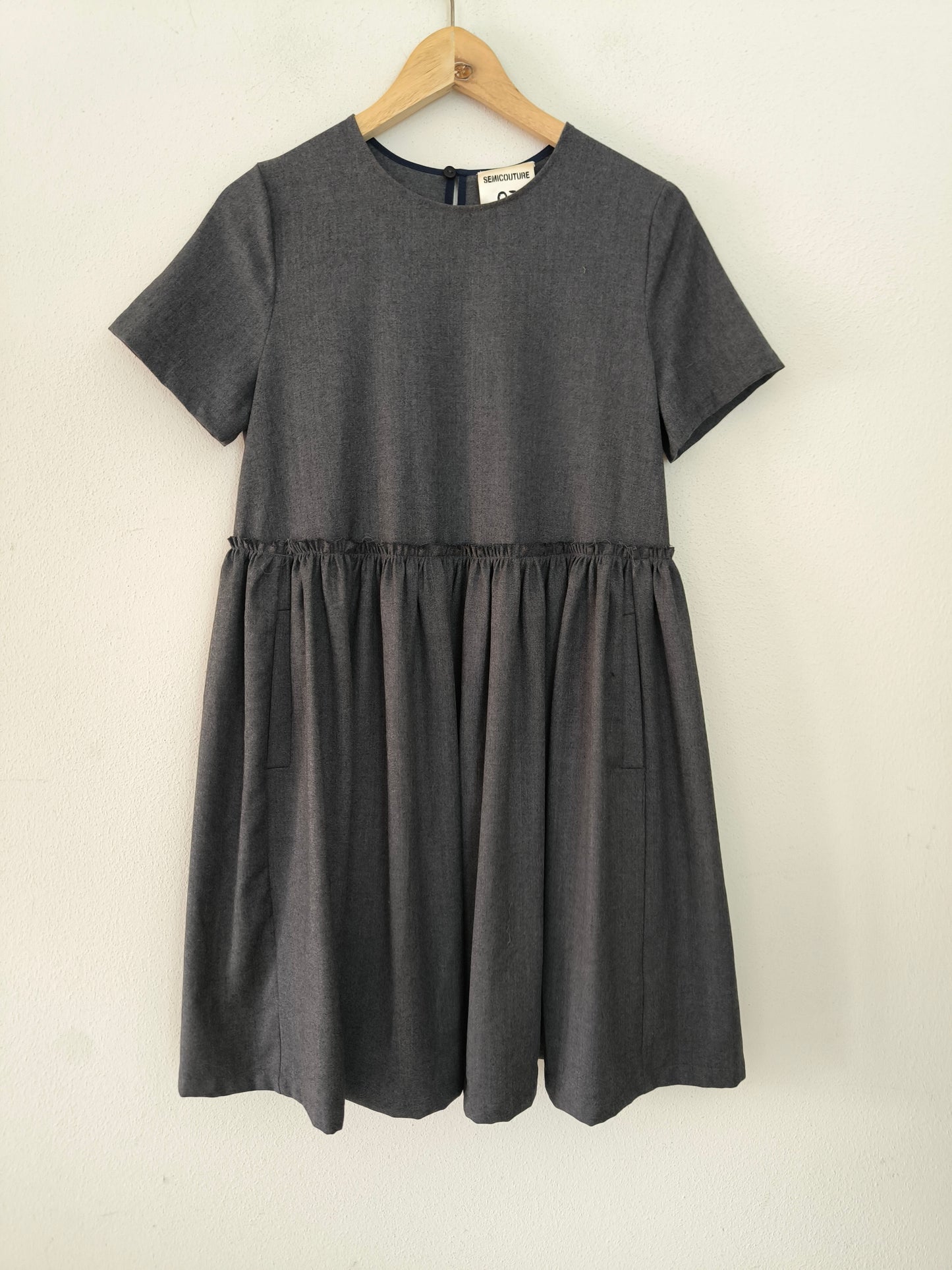 Doll's dress Semicouture 1 in misto lana grigio