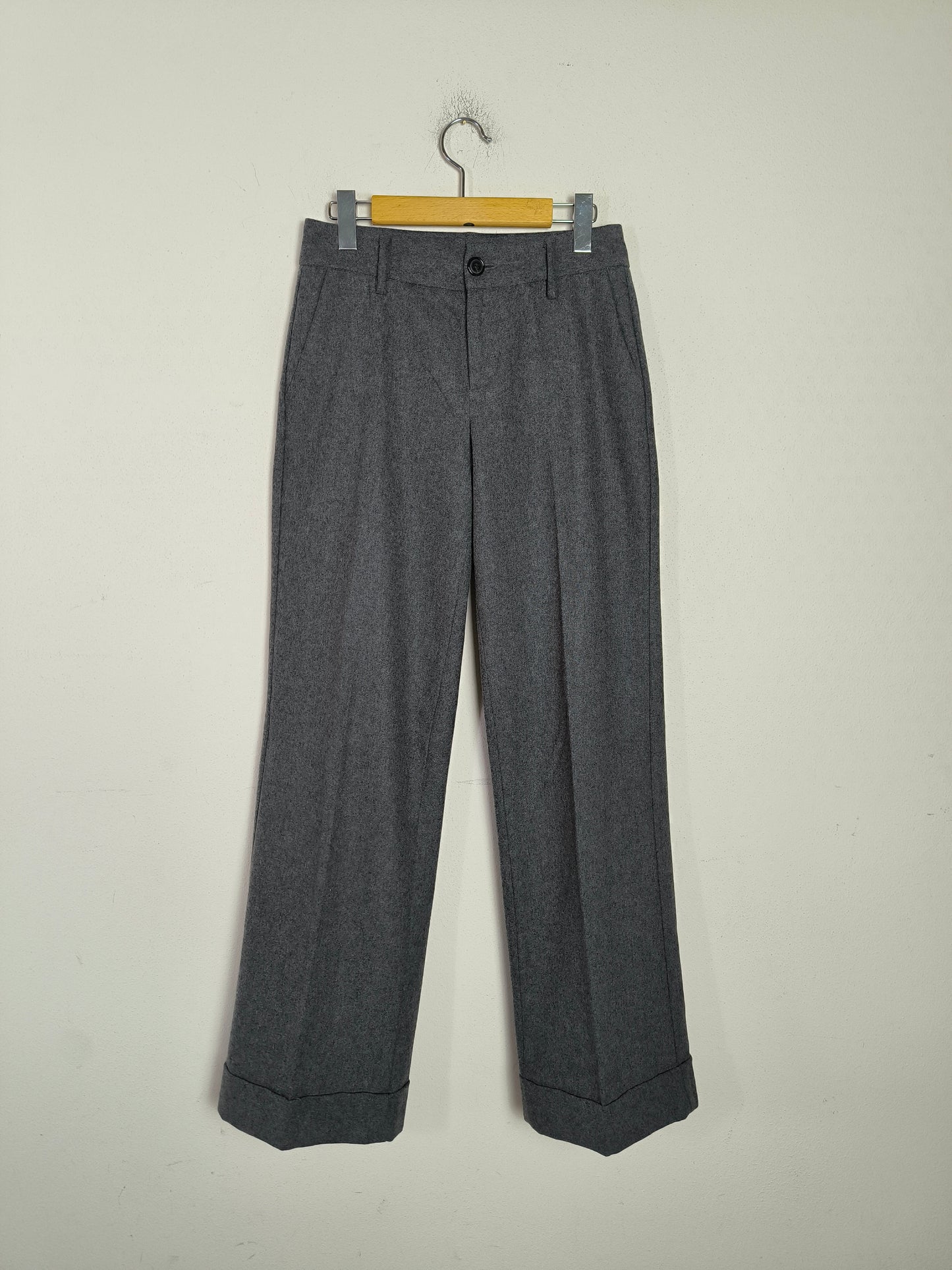 Pantapalazzo Benetton in lana grigio tg S