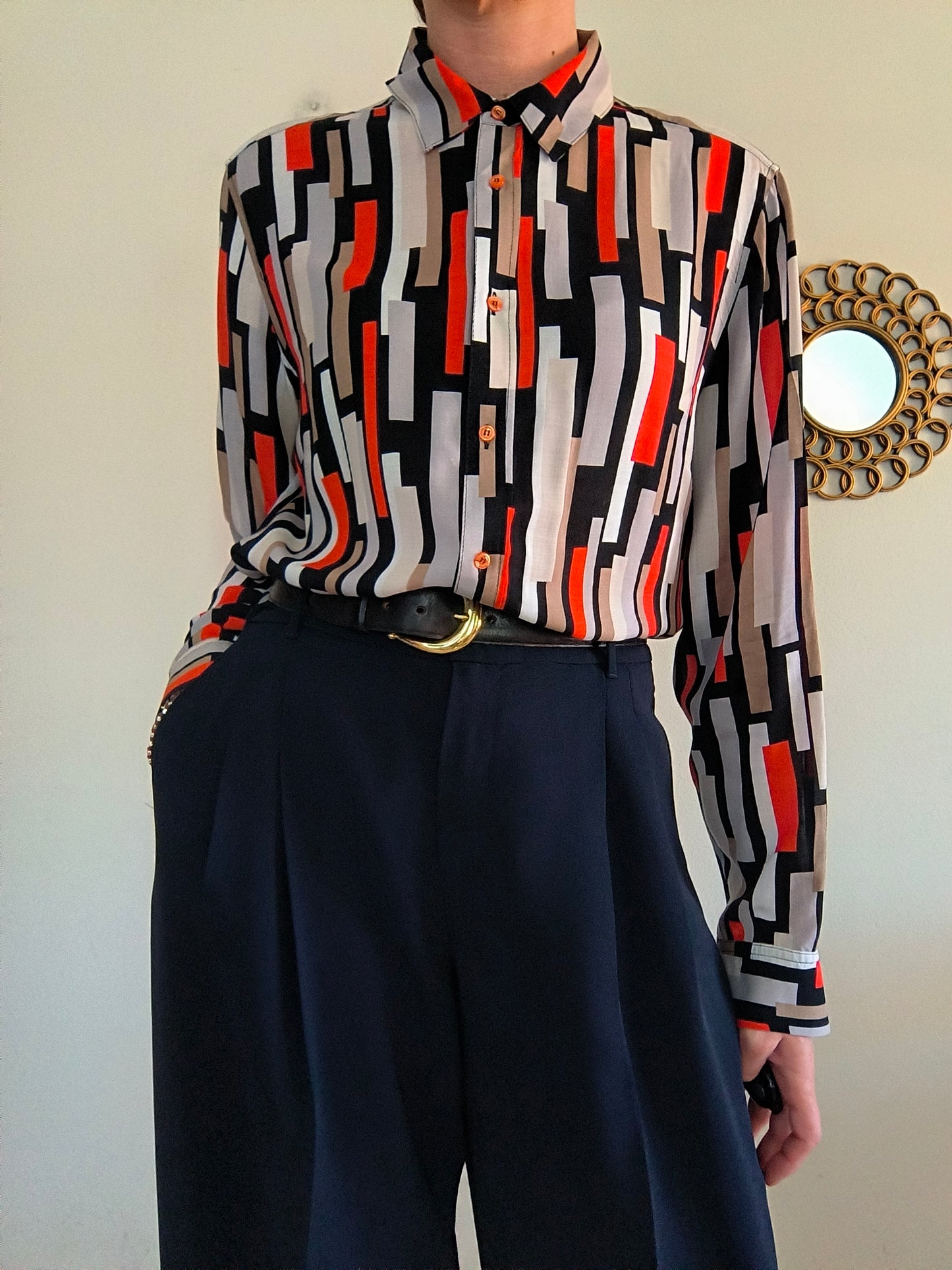 Camicetta fantasia geometrica One size