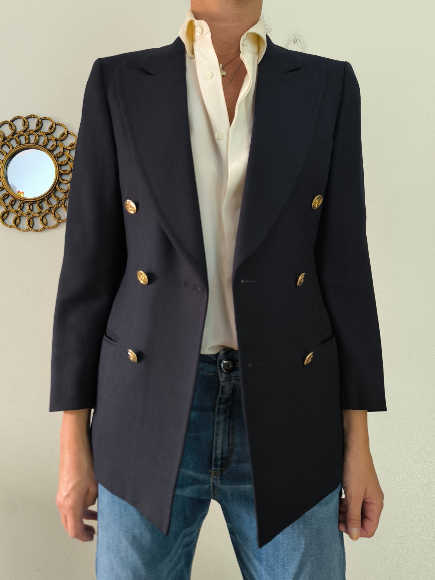 Blazer doppiopetto marina pura lana vergine