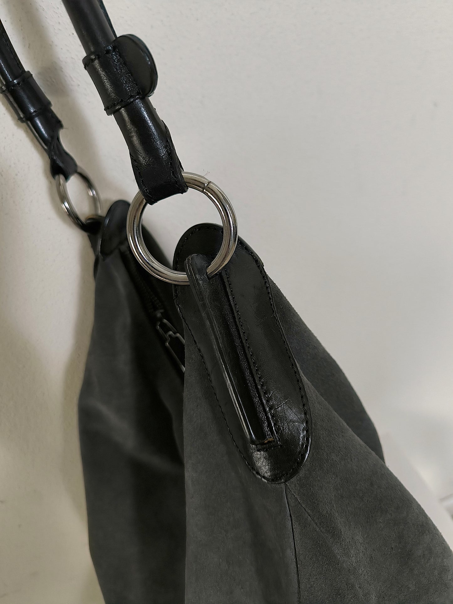 Tosca blu big bag camoscio grigio