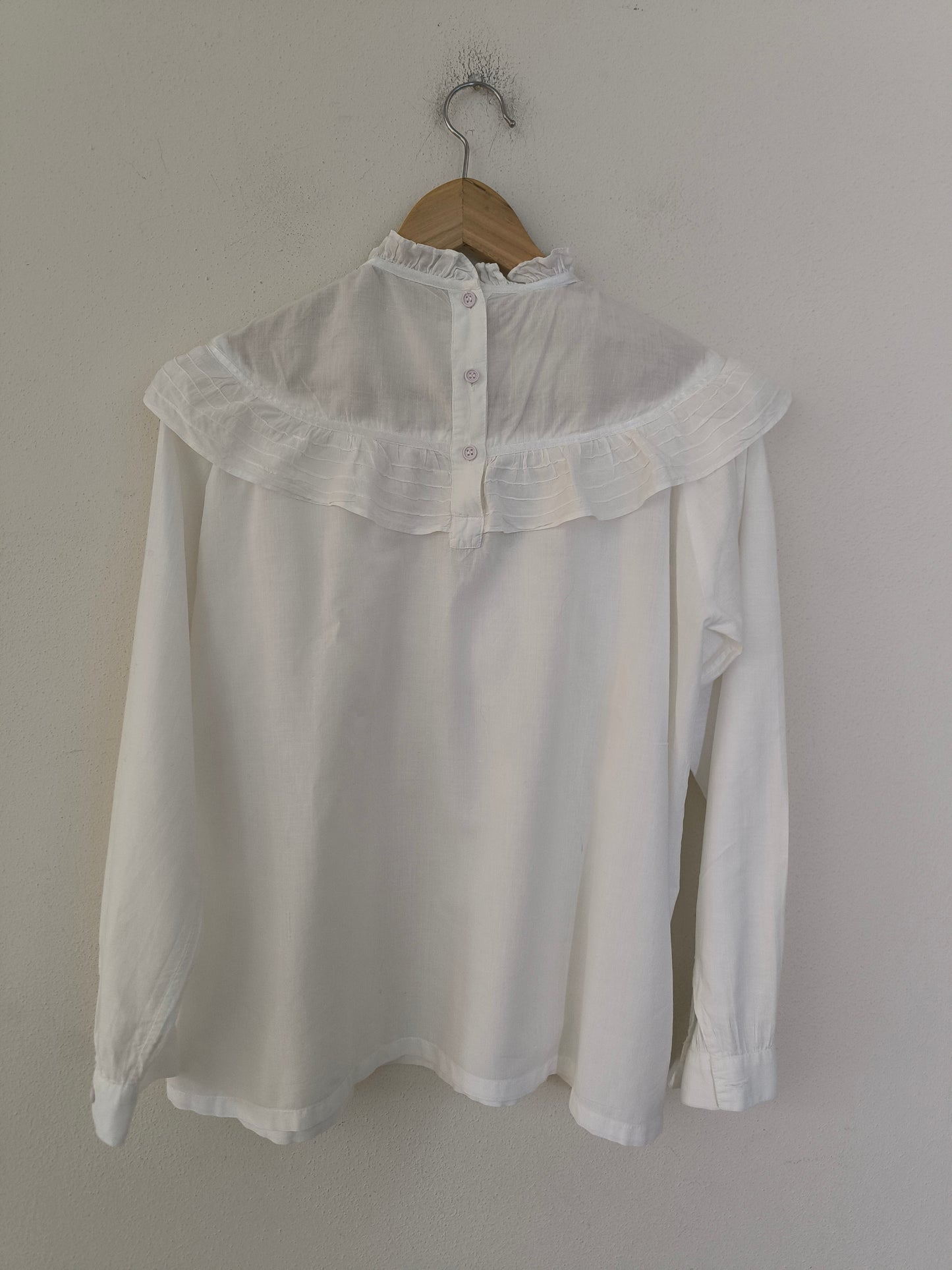 Camicetta vintage bianca con pizzo