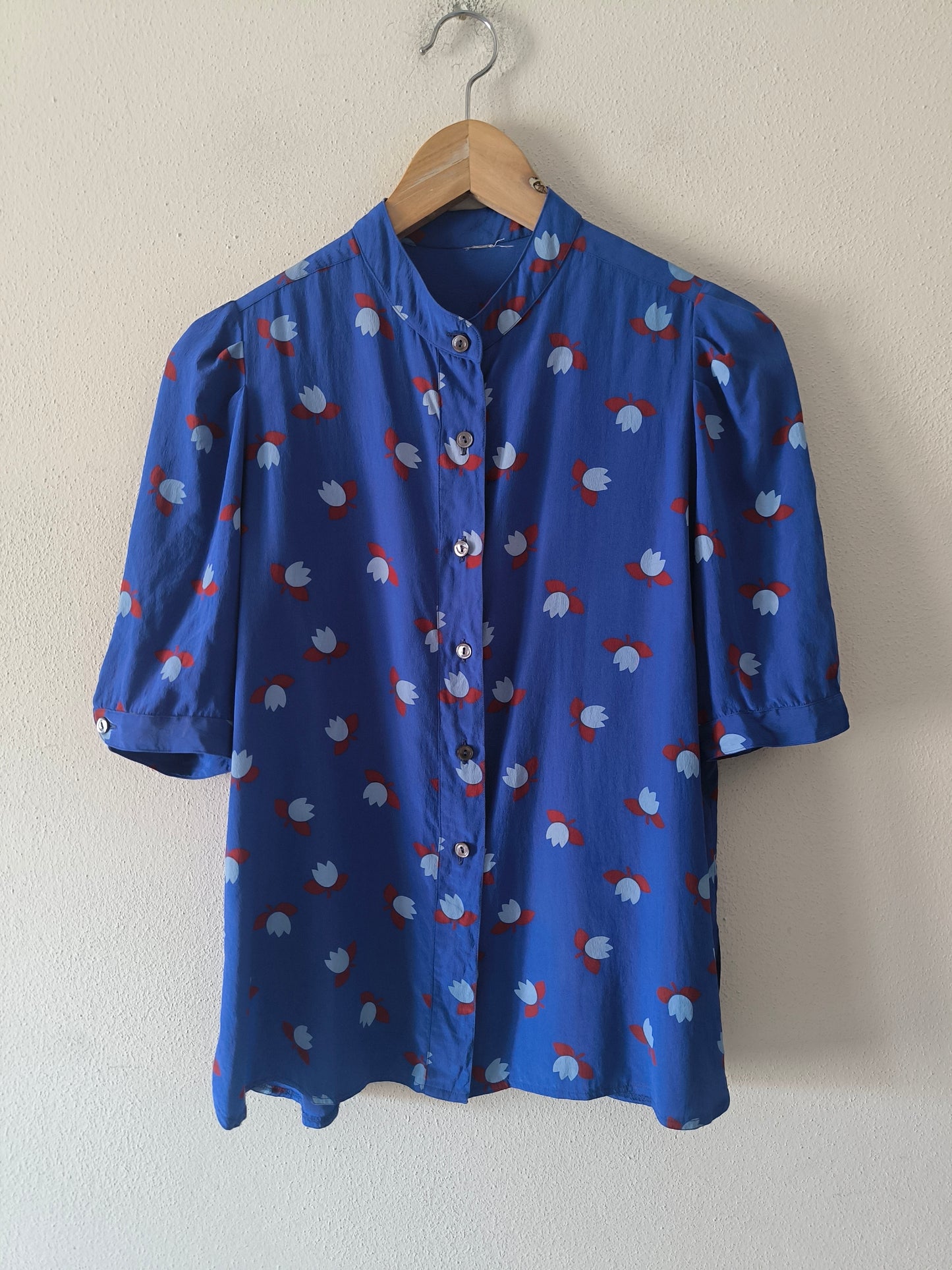 Camicetta seta blu