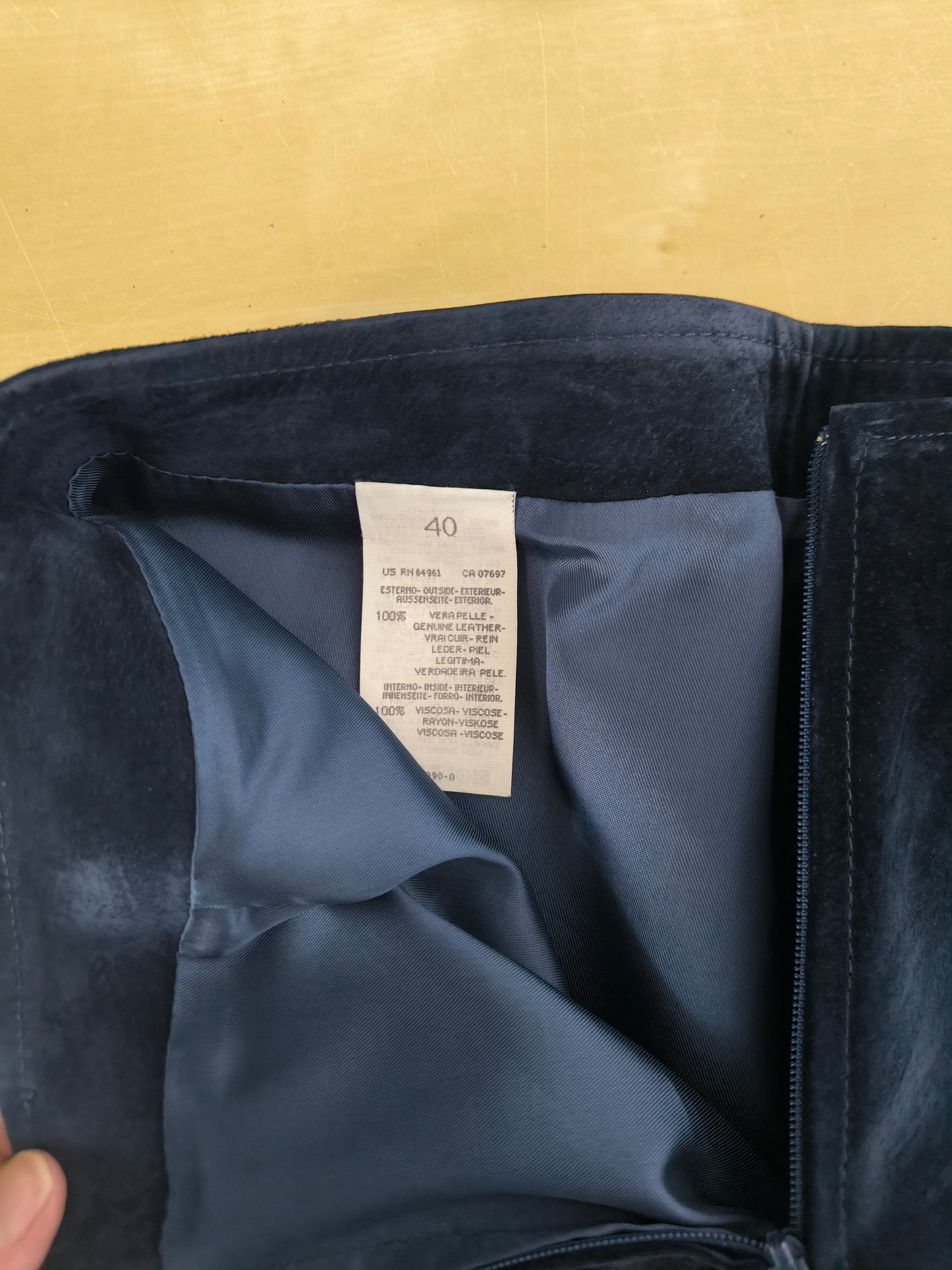 Minigonna scamosciata blu Sisley tg S
