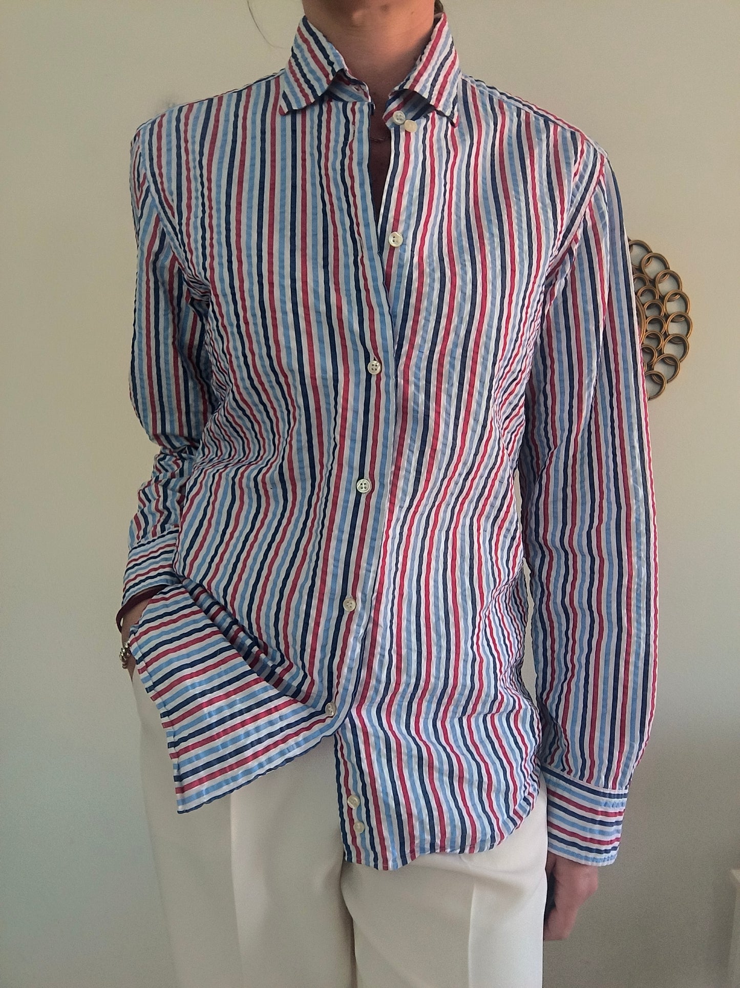 Camicia rigata Bianchi