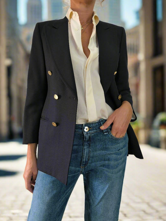 Blazer doppiopetto marina pura lana vergine