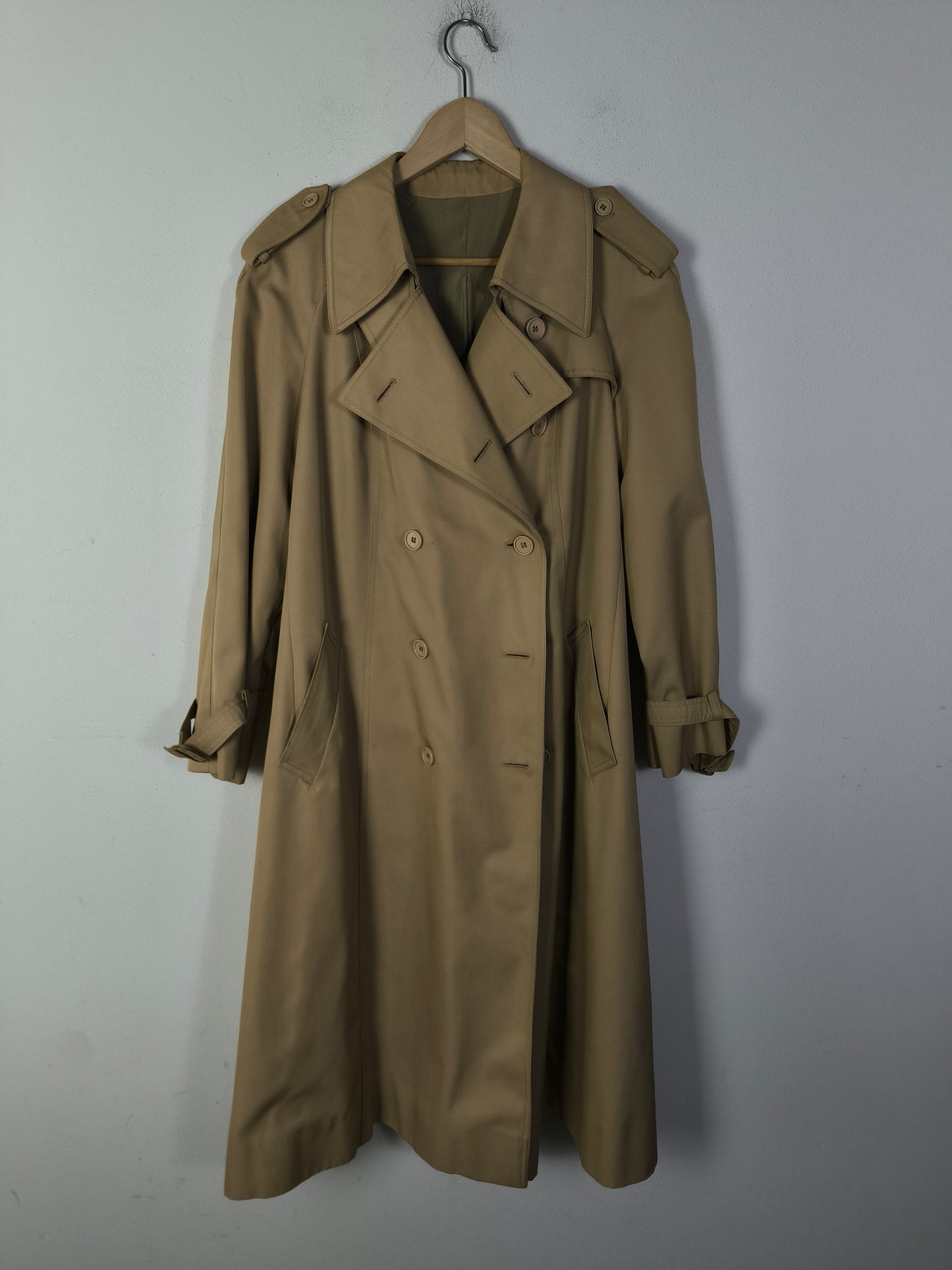 Trench impermeabile vintage sabbia tg M