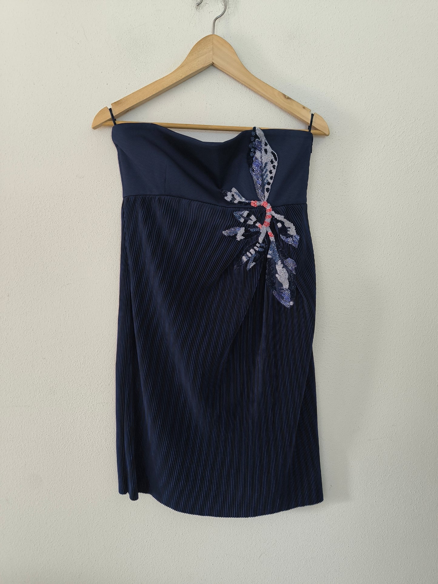 Giorgio Armani strapeless dress blu