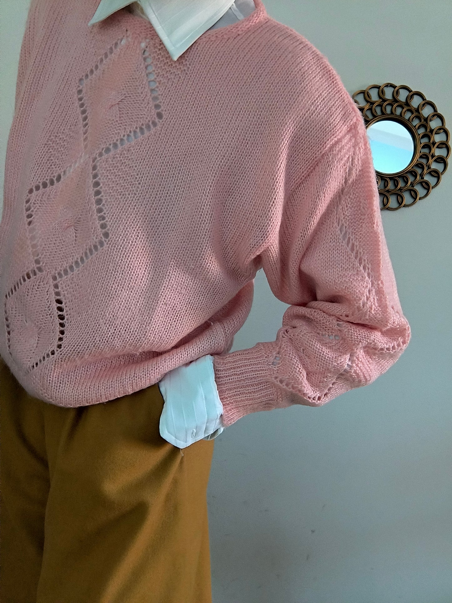 Maglioncino rosa vintage One size