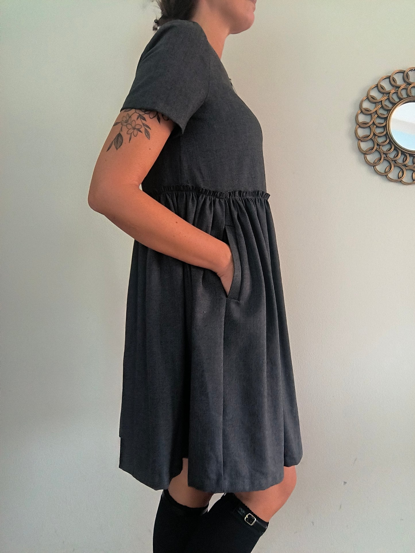 Doll's dress Semicouture 1 in misto lana grigio
