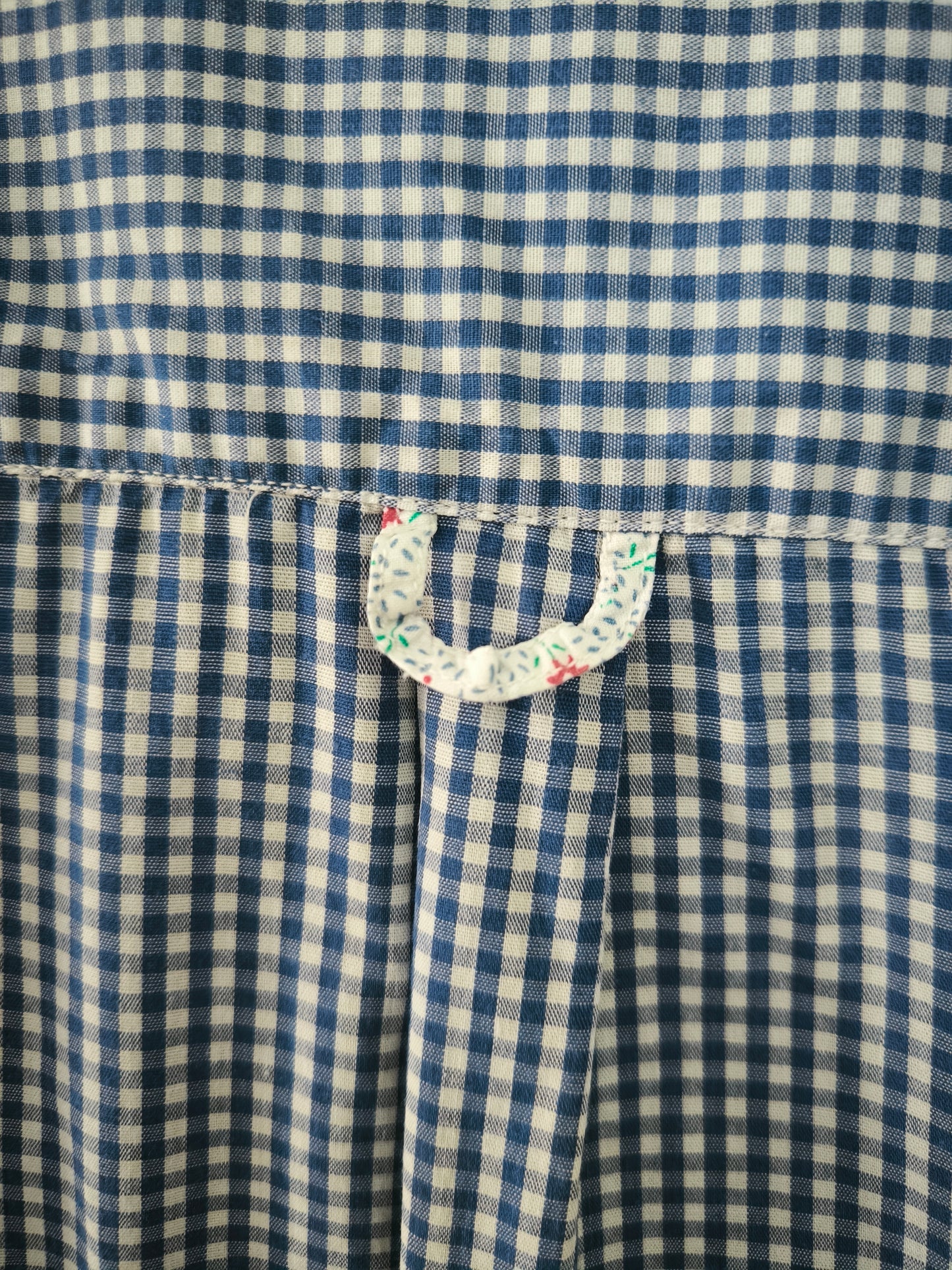 Camicetta cotone a quadretti bianco/blu