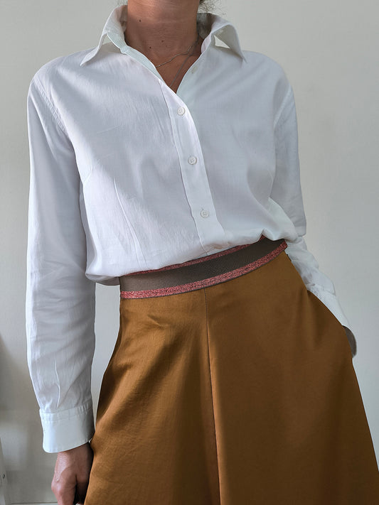Camicia in cotone bianco Fuzzi Outlet