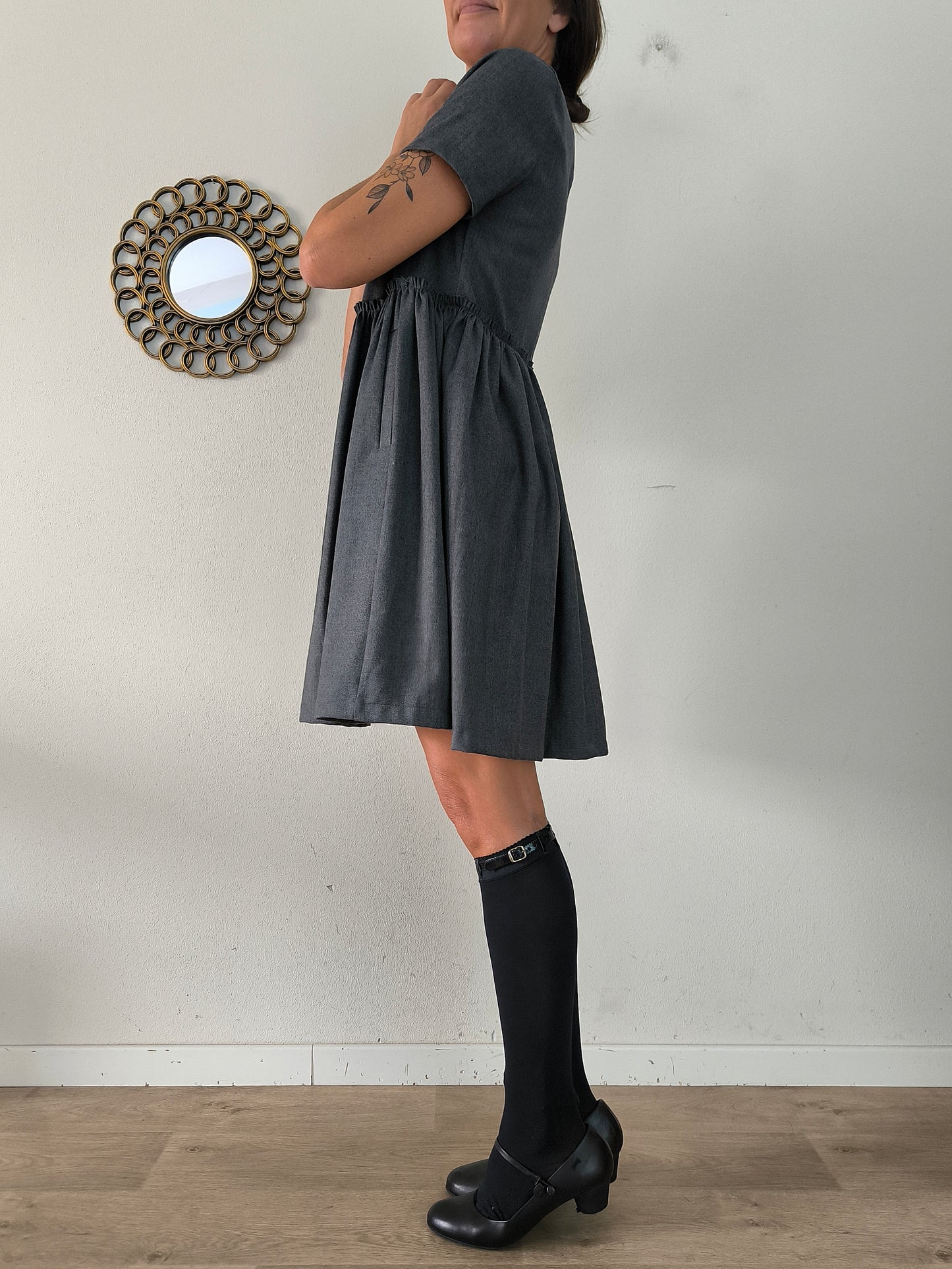 Doll's dress Semicouture 1 in misto lana grigio
