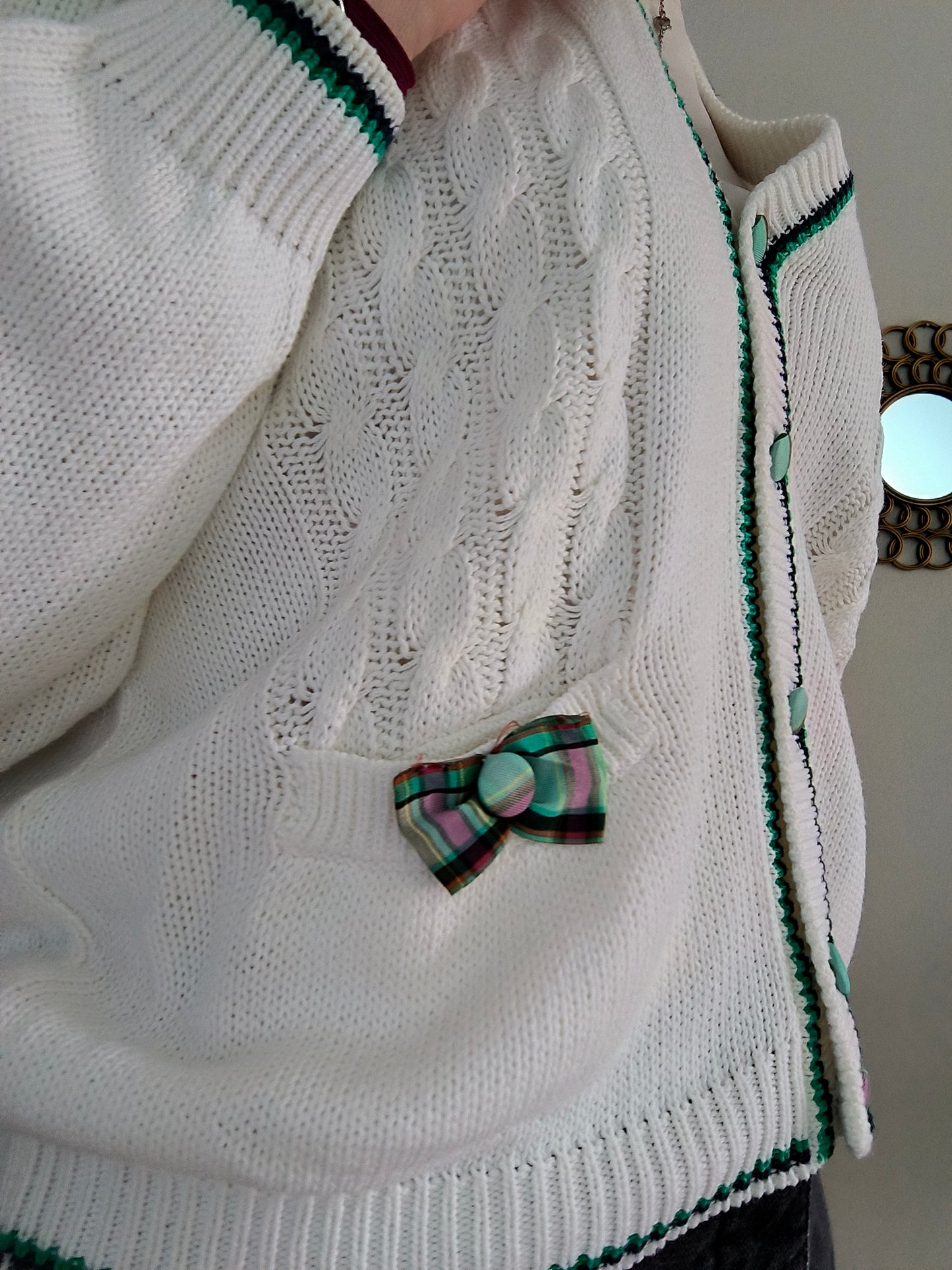 Cardigan cotone bianco