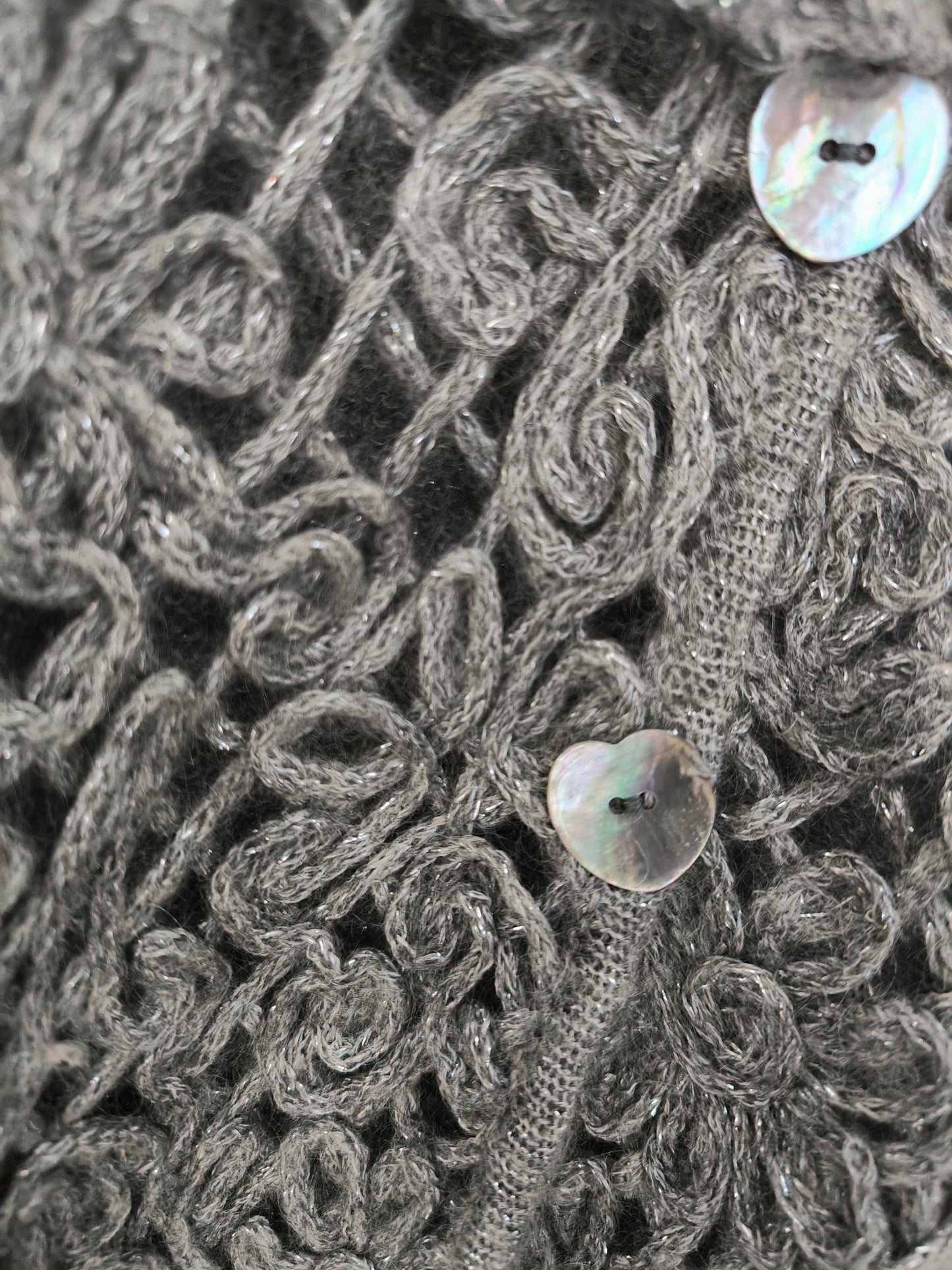 Cardigan misto mohair grigio