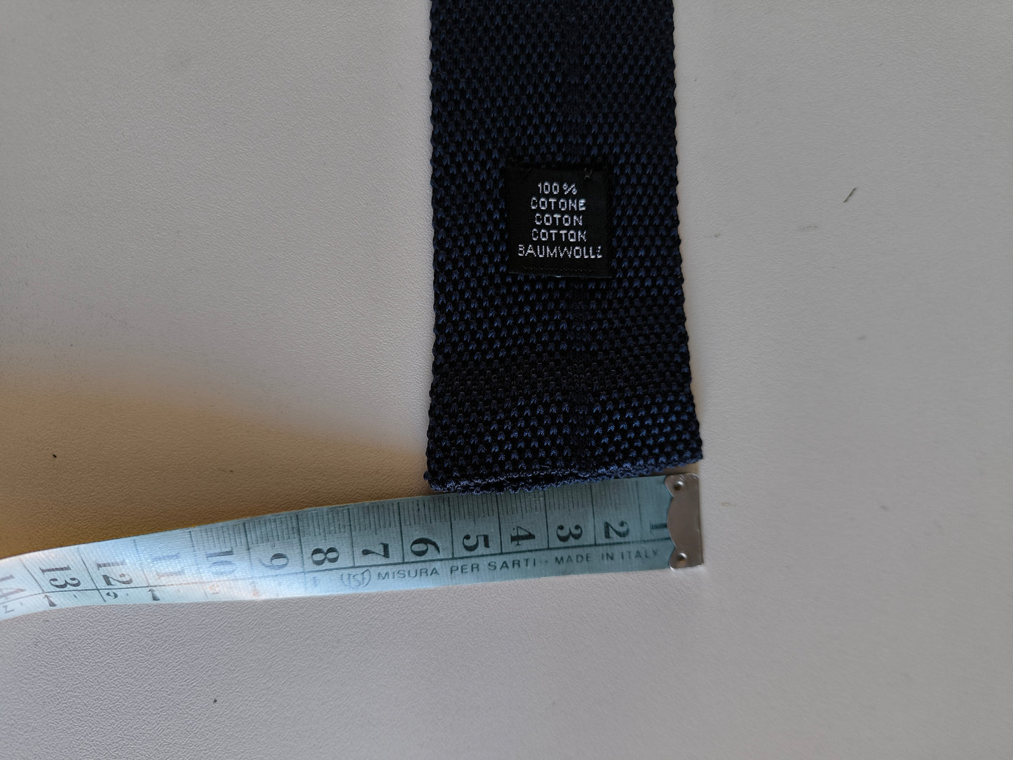 Cravatta Yves Saint Laurent blu cotone