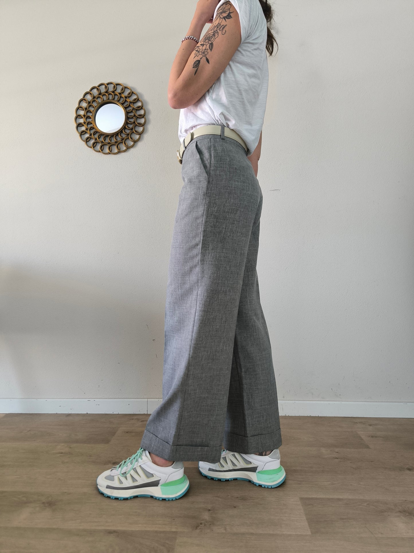 Pantalone ampio grigio chiaro