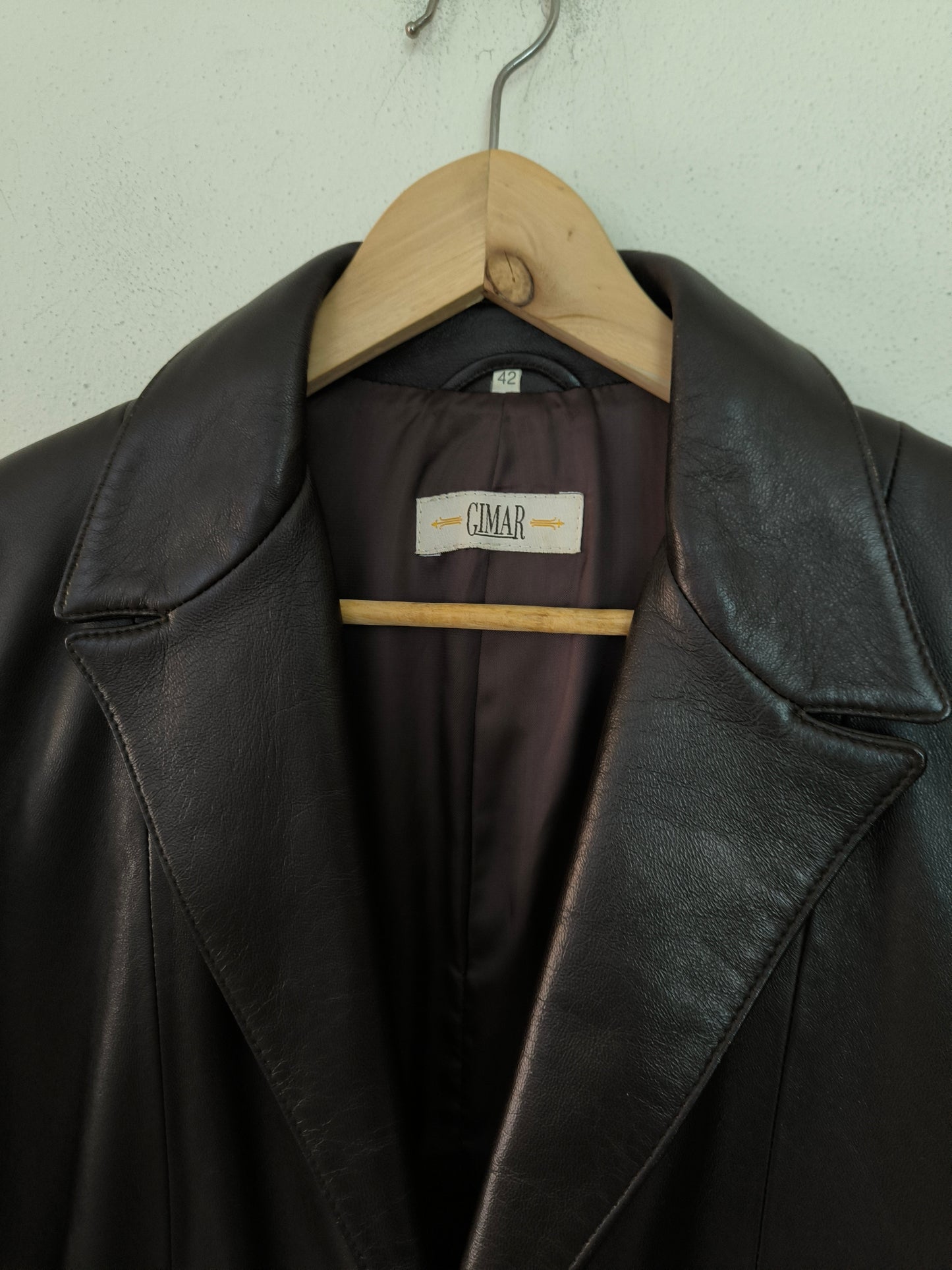 Blazer pelle marrone