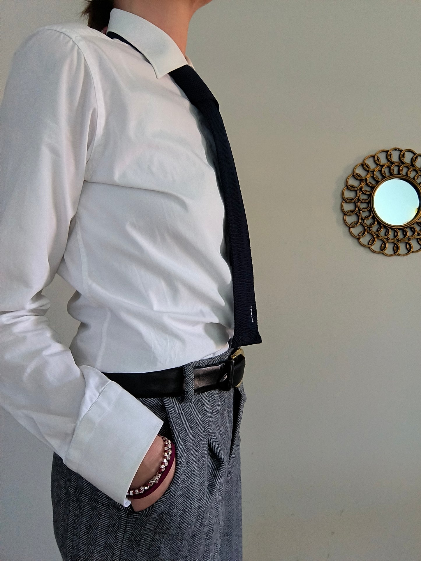 Cravatta Yves Saint Laurent blu cotone