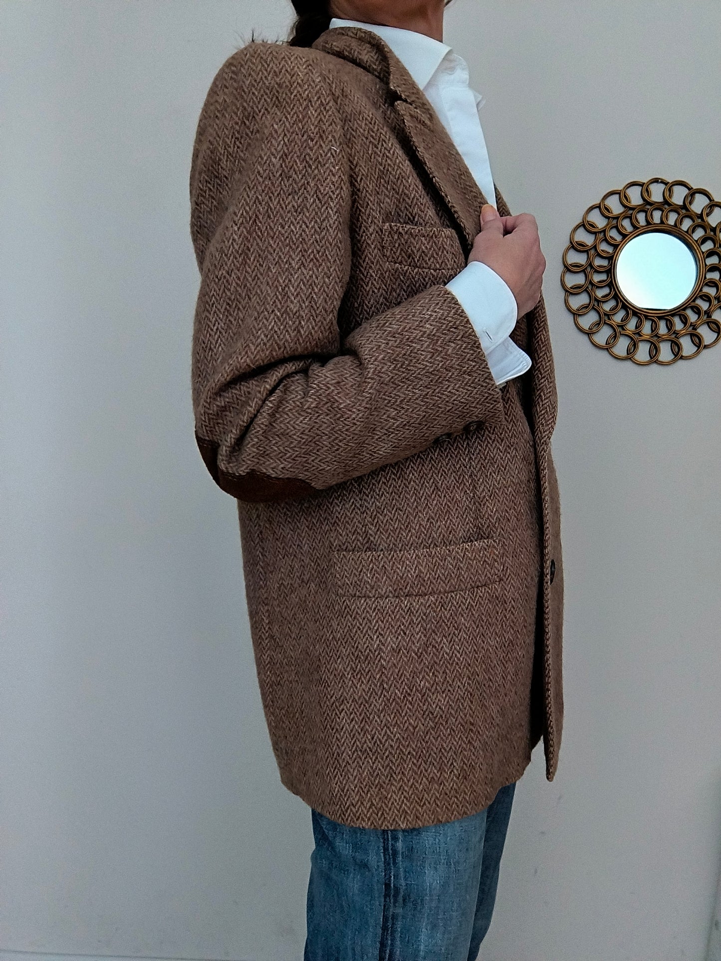 Blazer doppiopetto vintage in lana alpaca