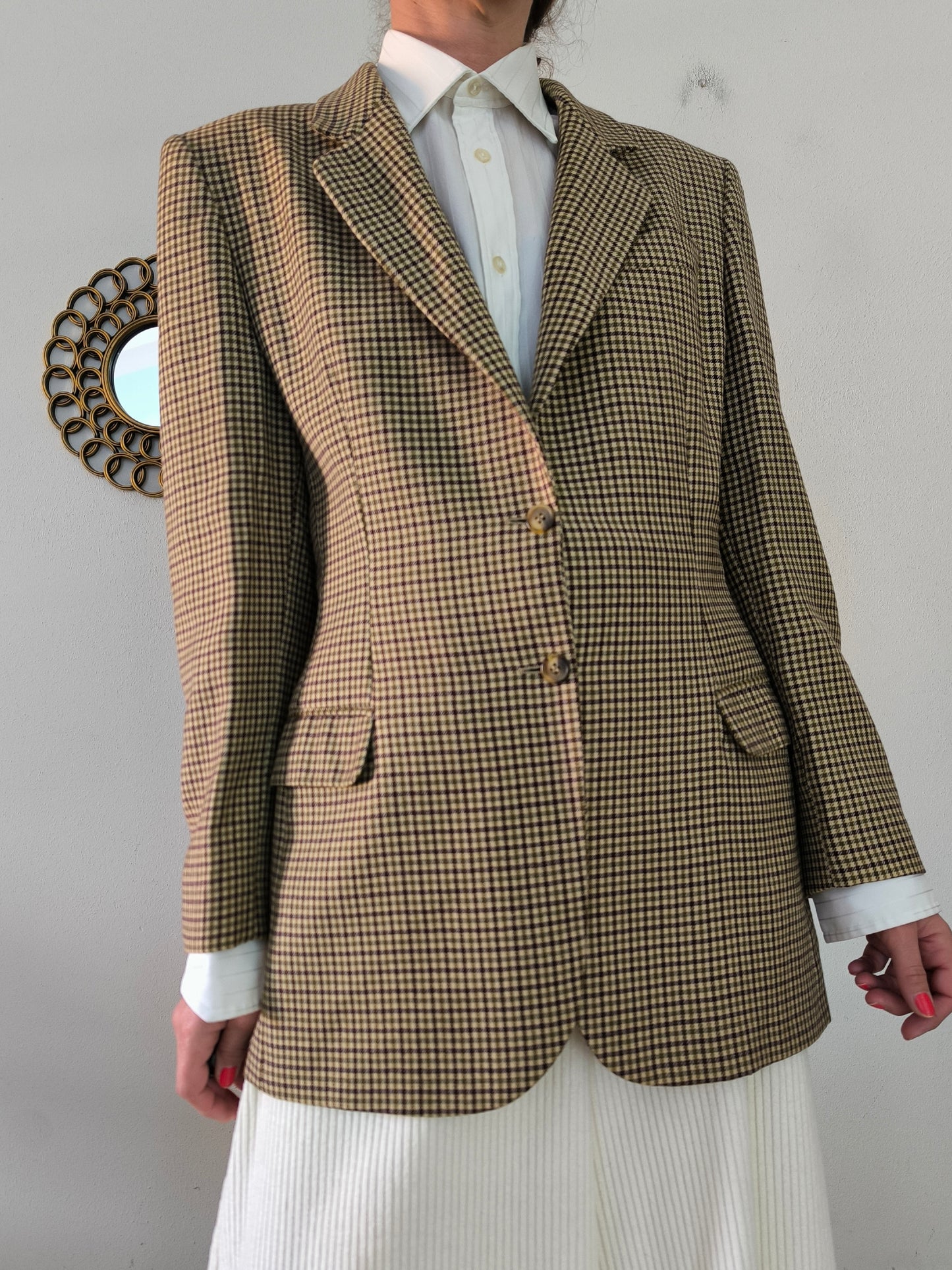 Blazer femminile gingham Pura lana