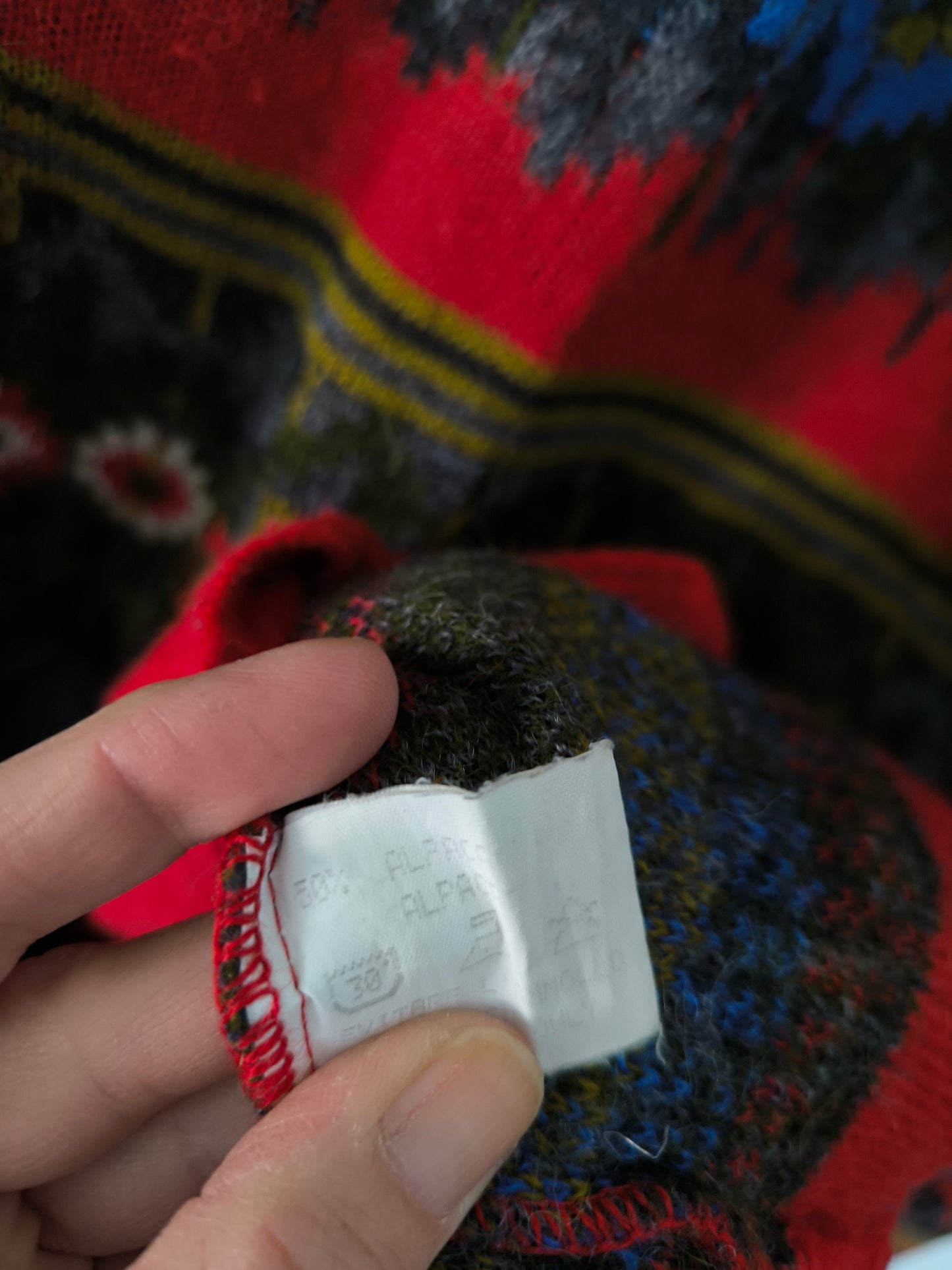 Cardigan vintage in lana alpaca