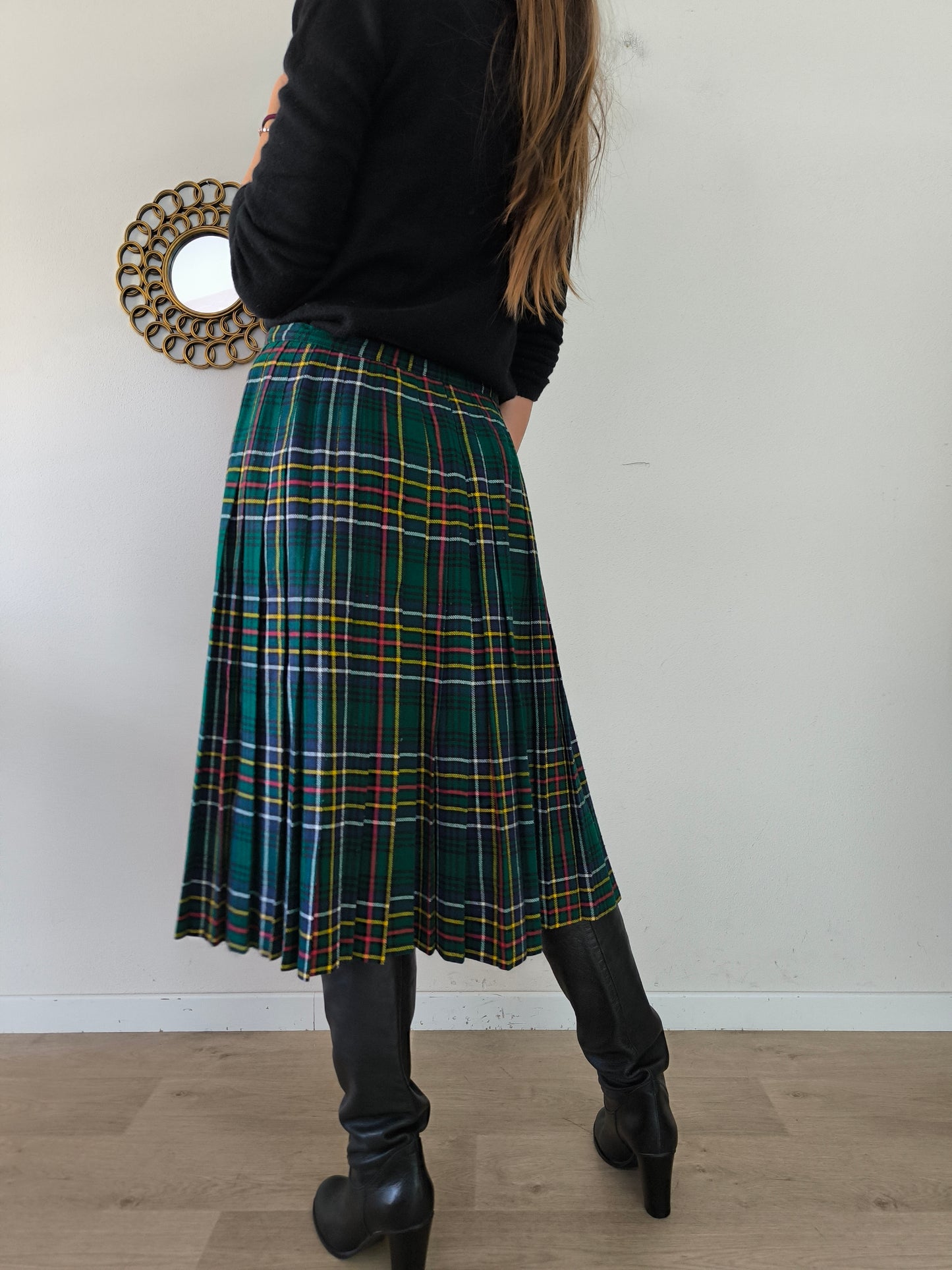 Gonna tartan verde
