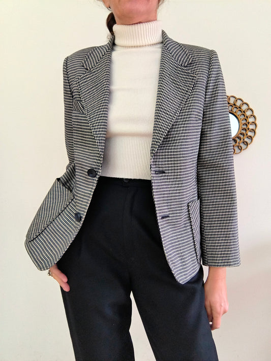 Blazer vintage quadrettini piccolo tg M