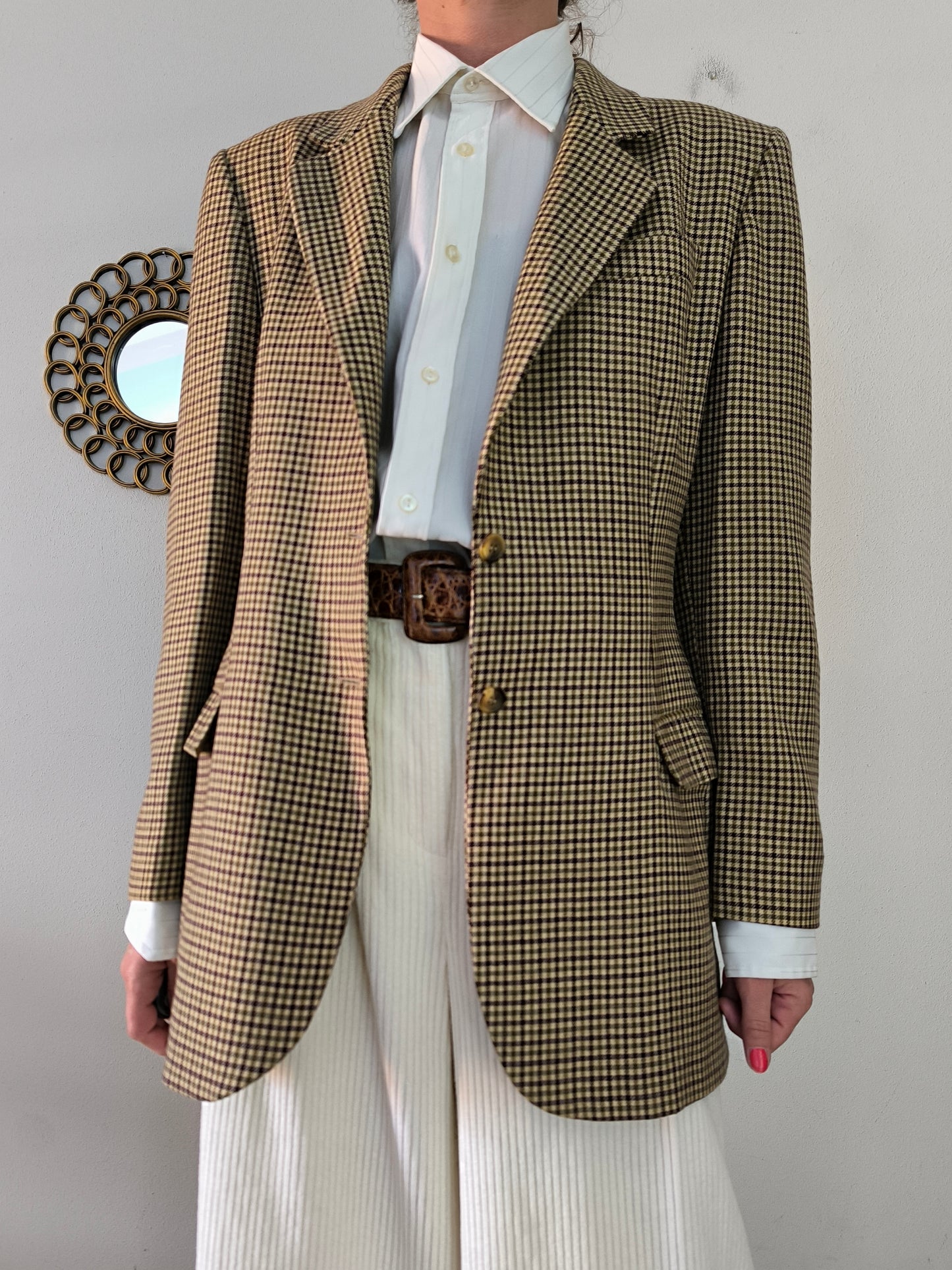 Blazer femminile gingham Pura lana