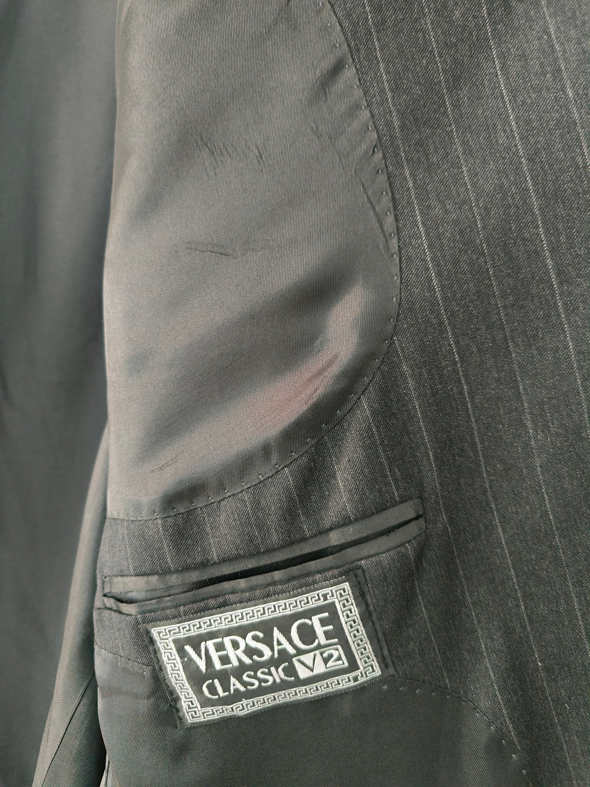 Blazer maschile/unisex Versace gessato antracite