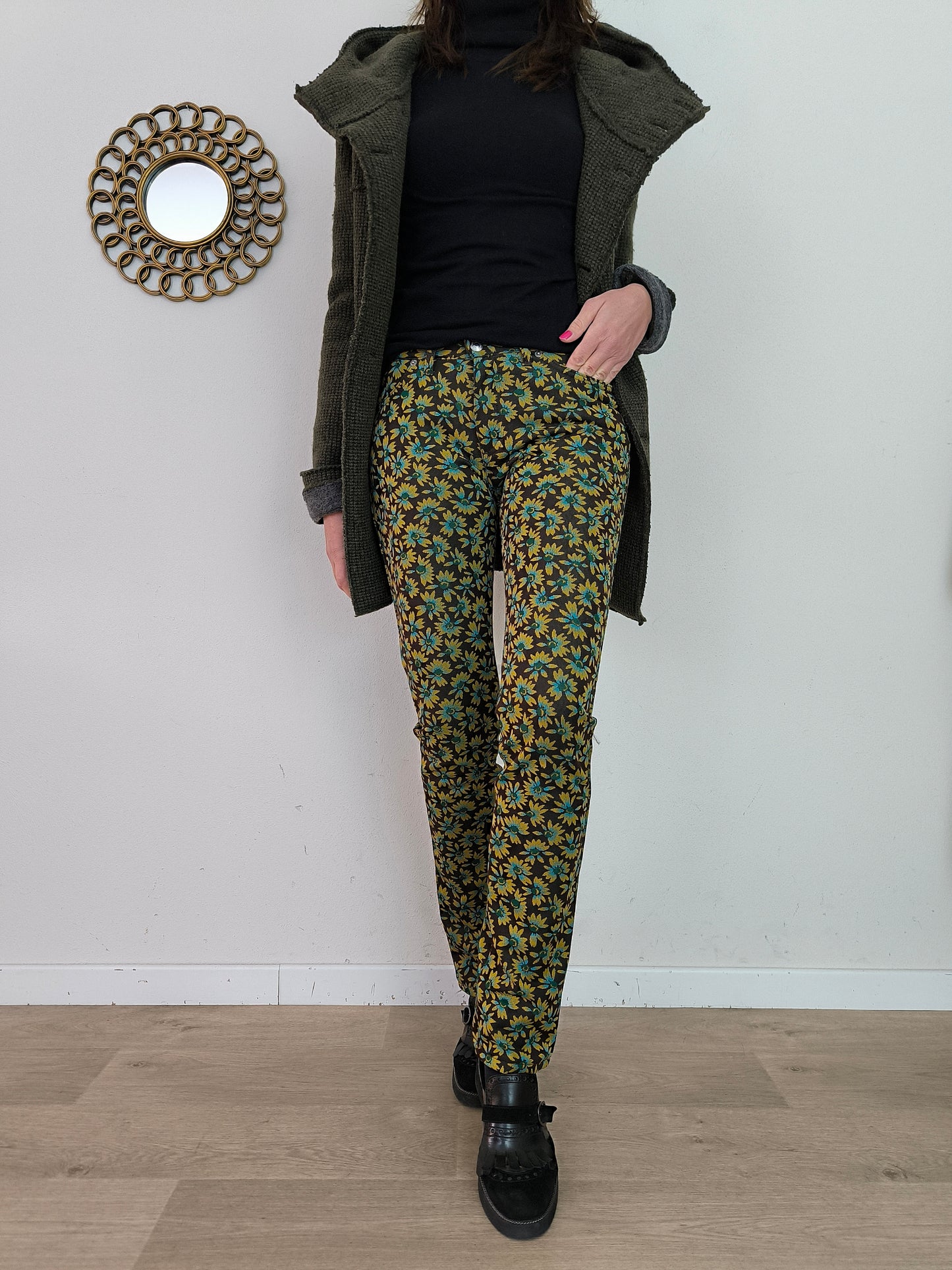 Pantalone tapestry Indian Rose tg S