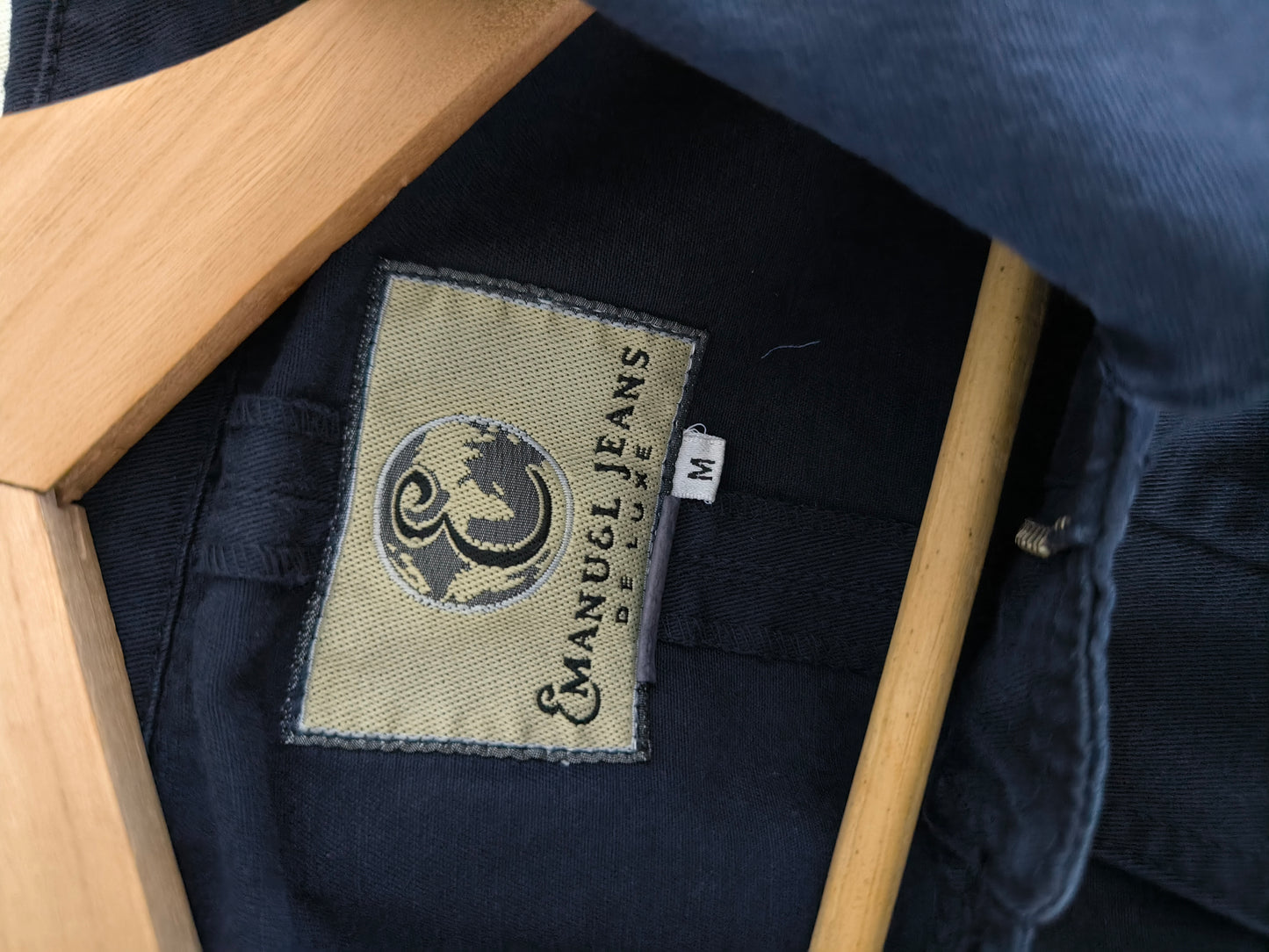 Giacca vintage in cotone blu notte