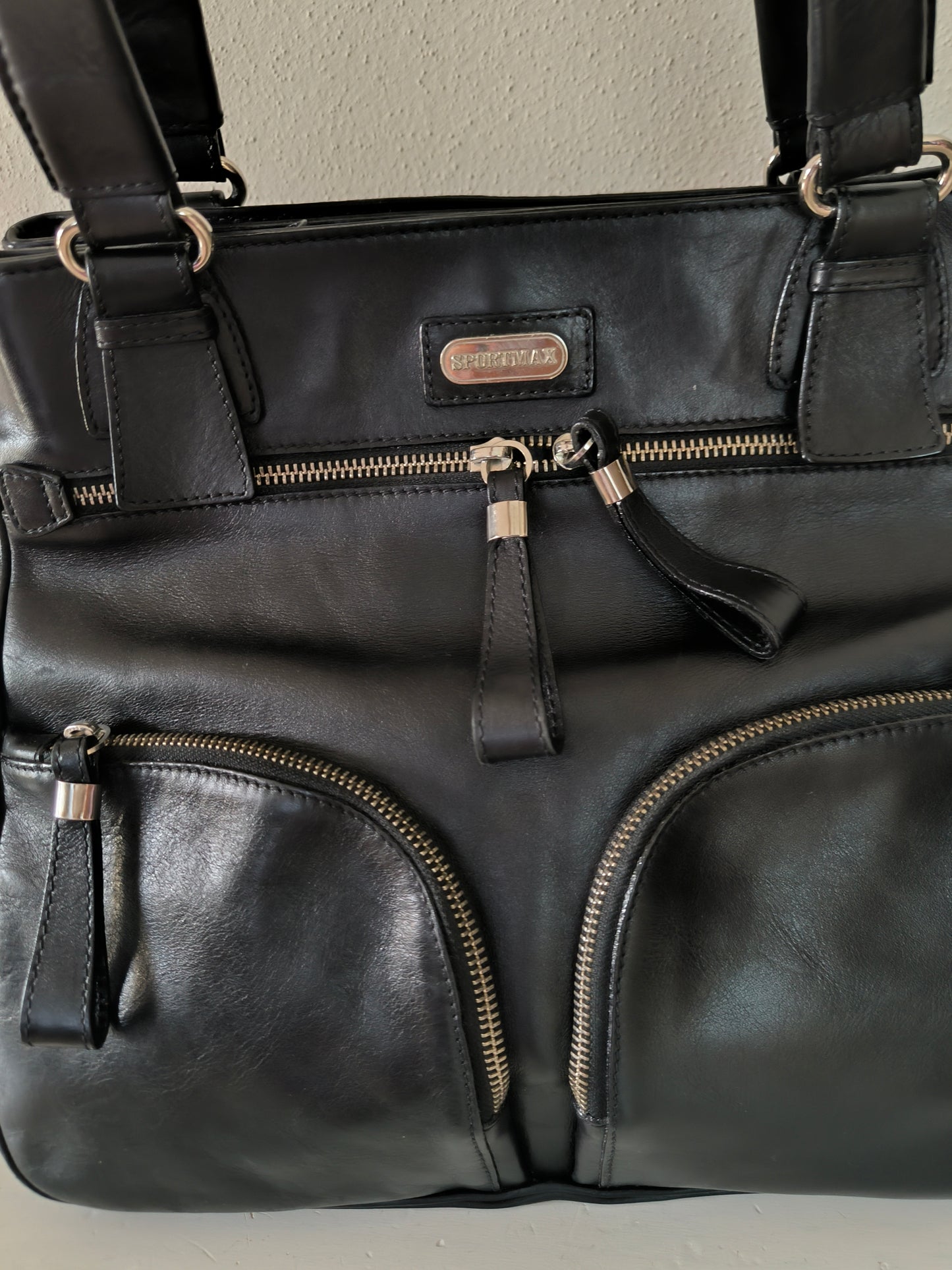 Borsa Sportmax Max Mara in pelle nera