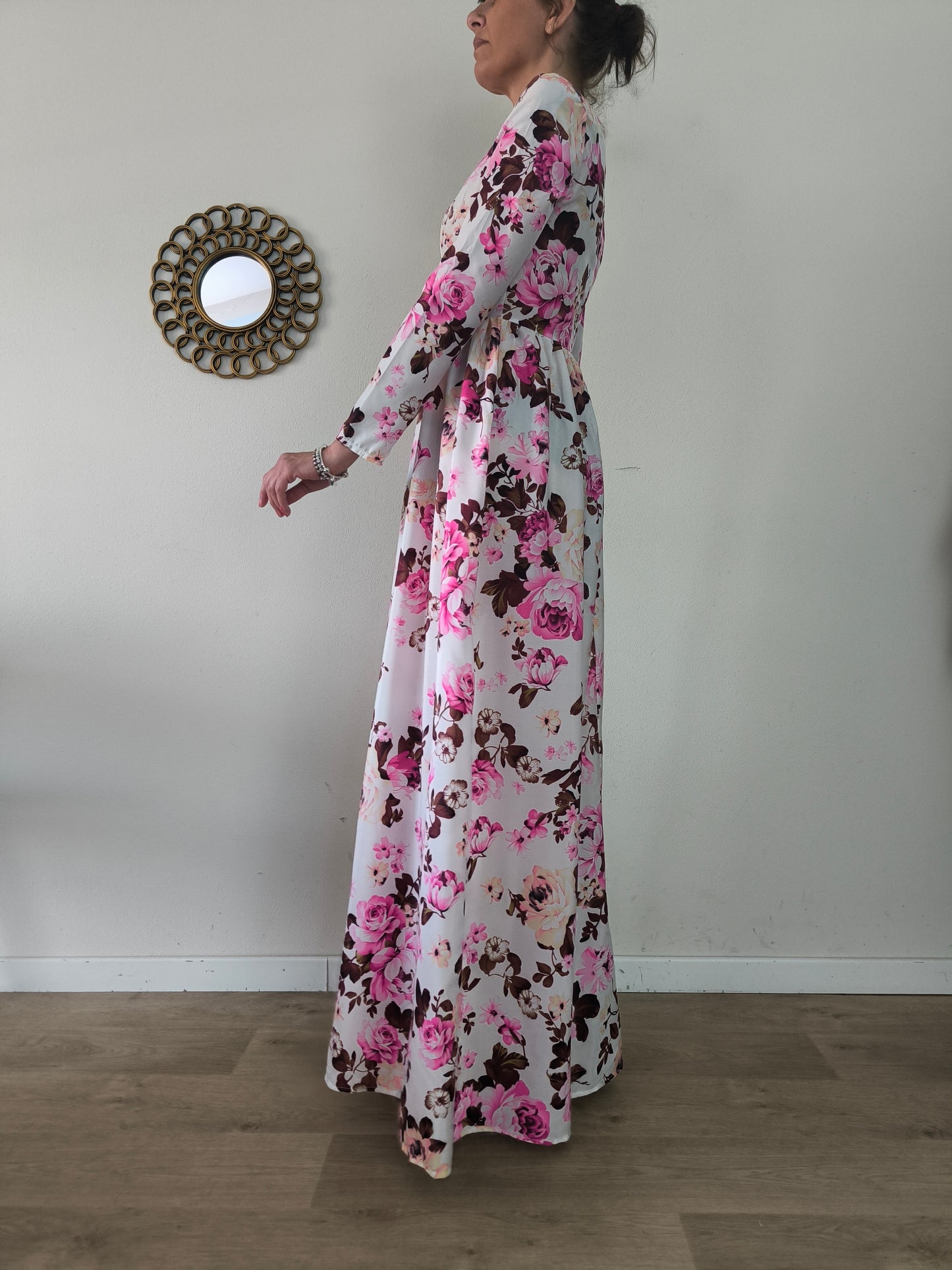 Abito lungo vintage floreale