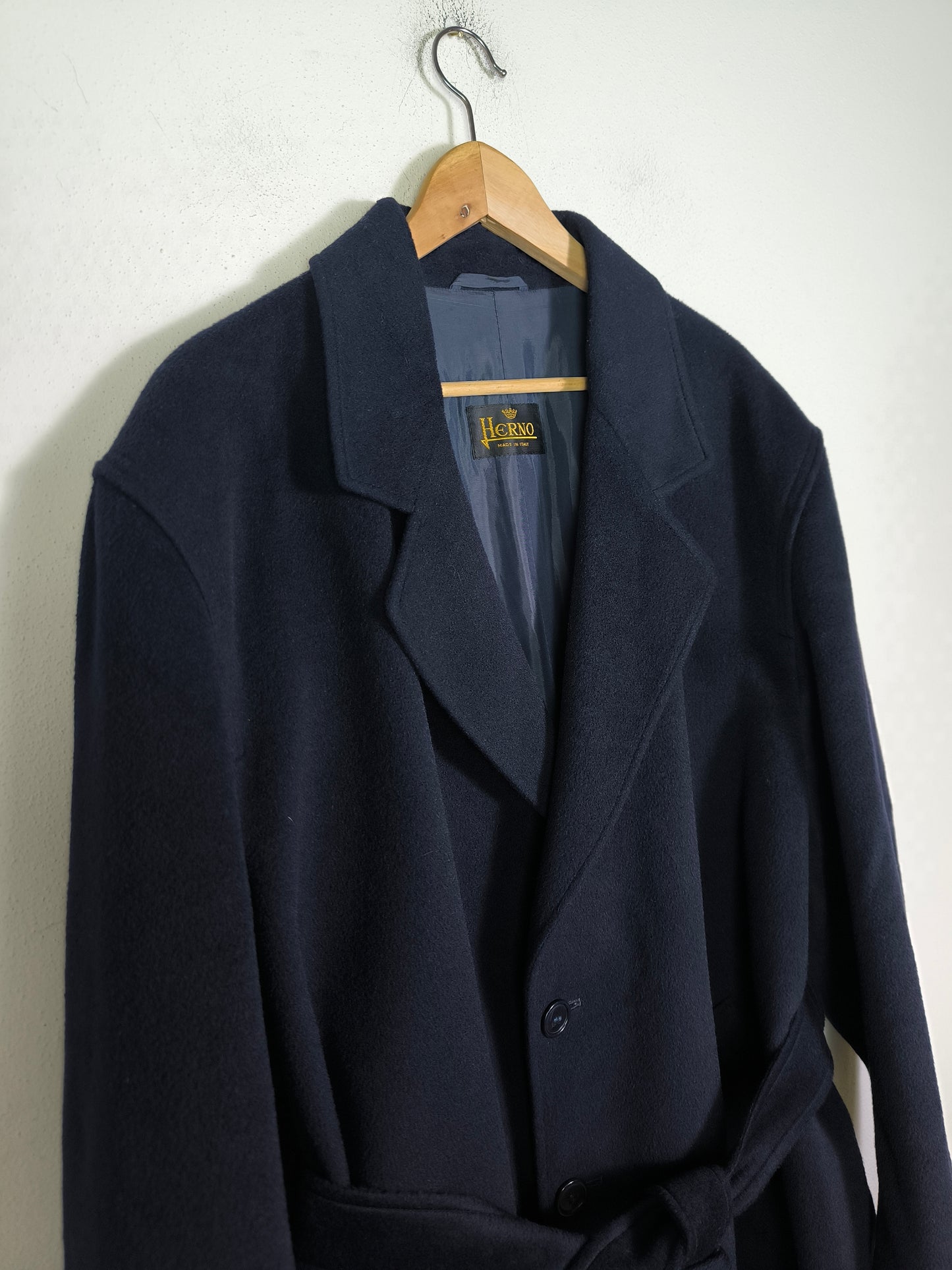 Herno cappotto lana e cashmere blu